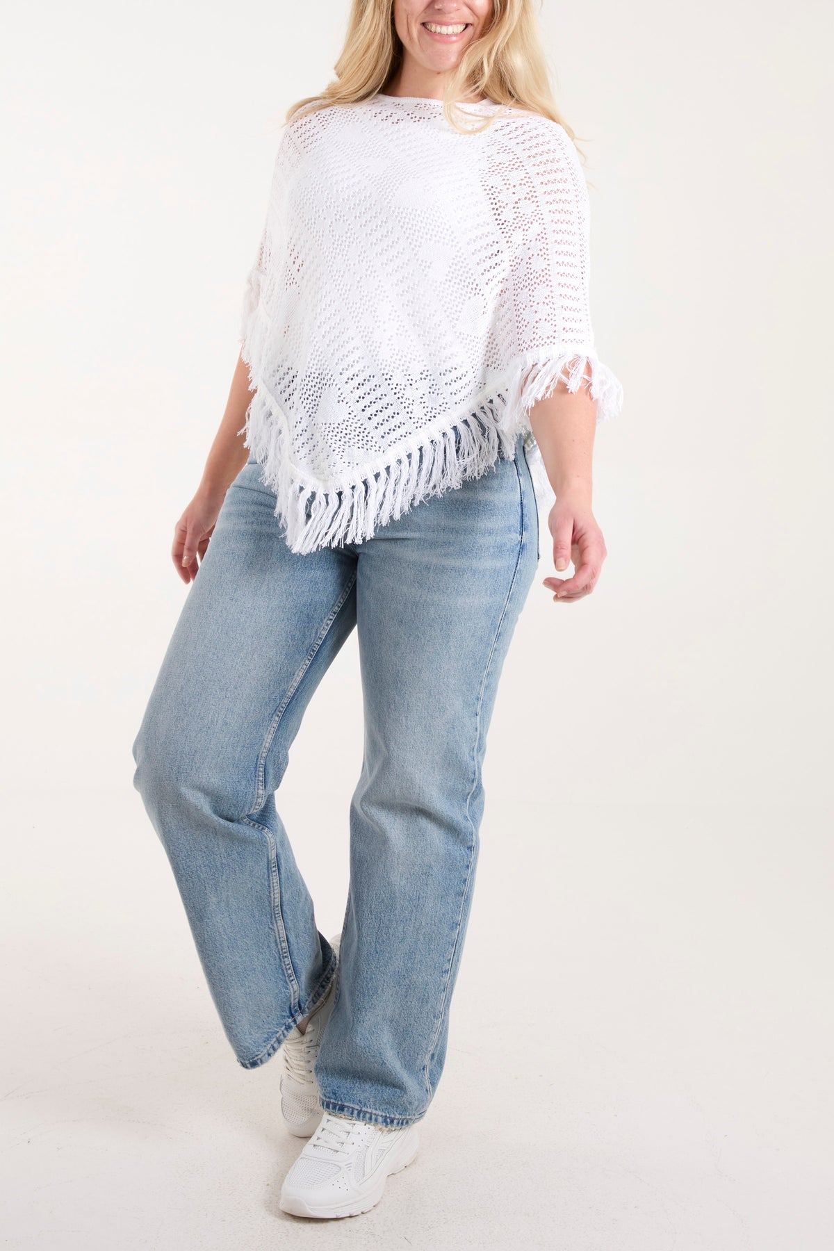 Crochet Heart Fringe Poncho