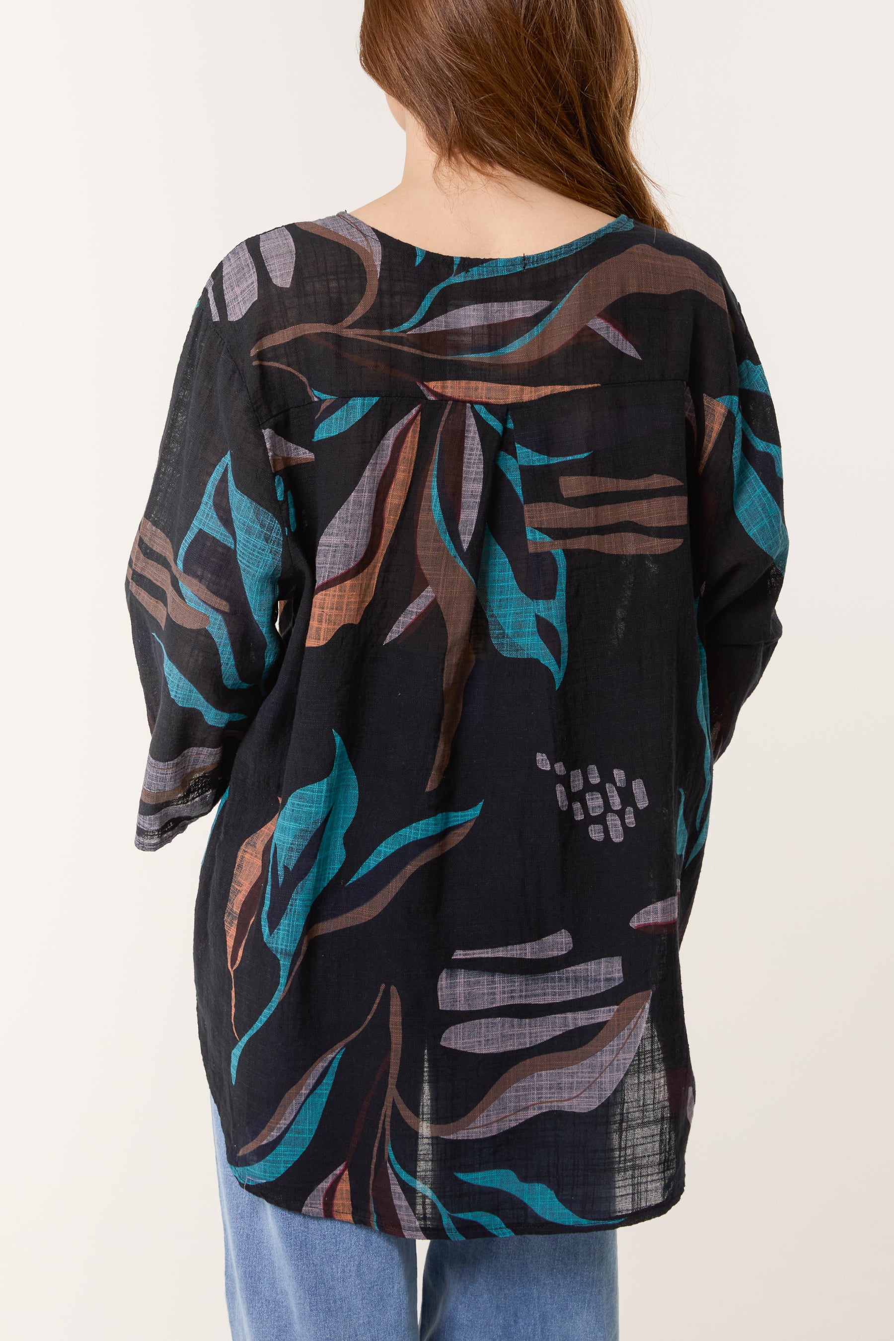 Pure Cotton Leaves Blouse