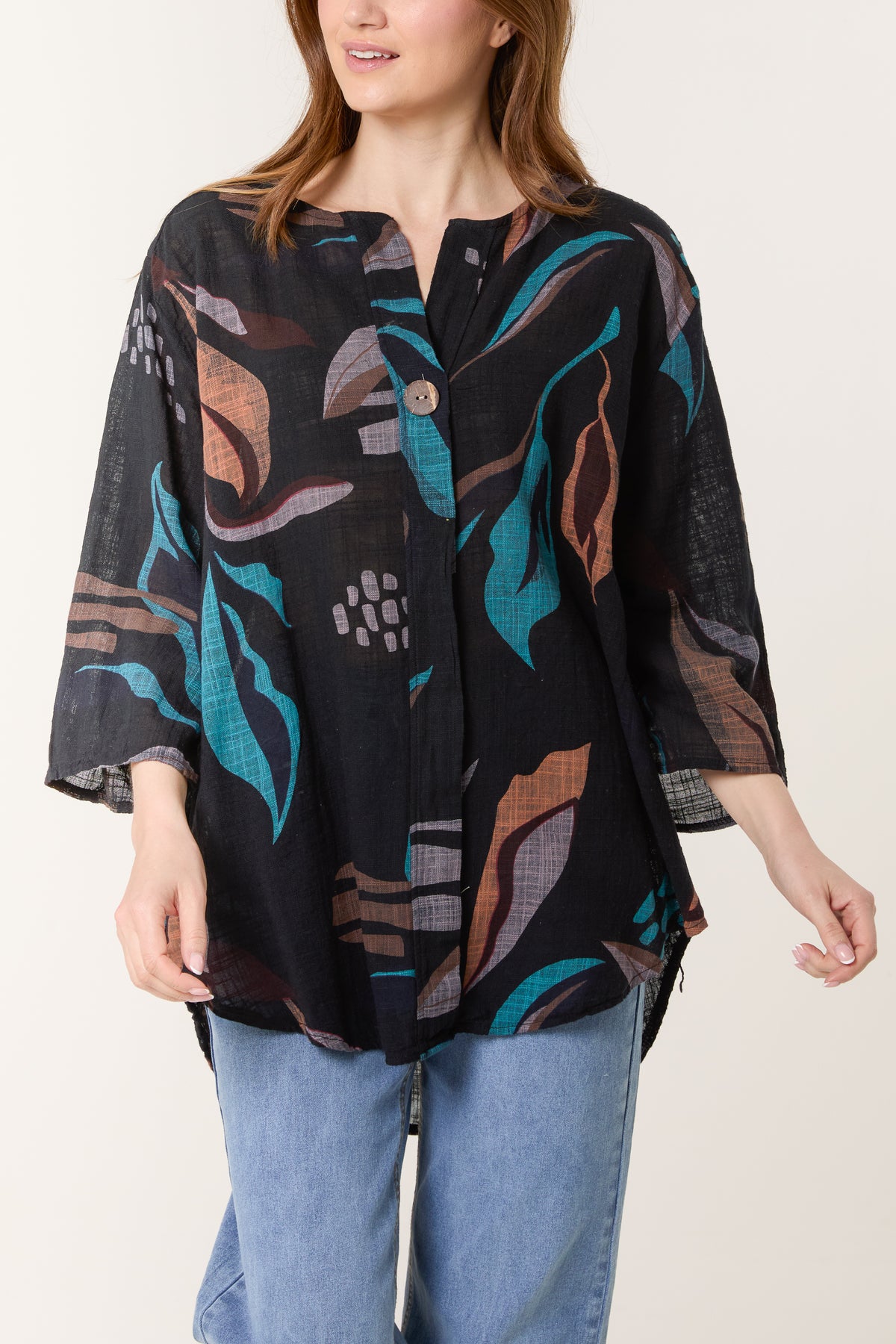 Pure Cotton Leaves Blouse