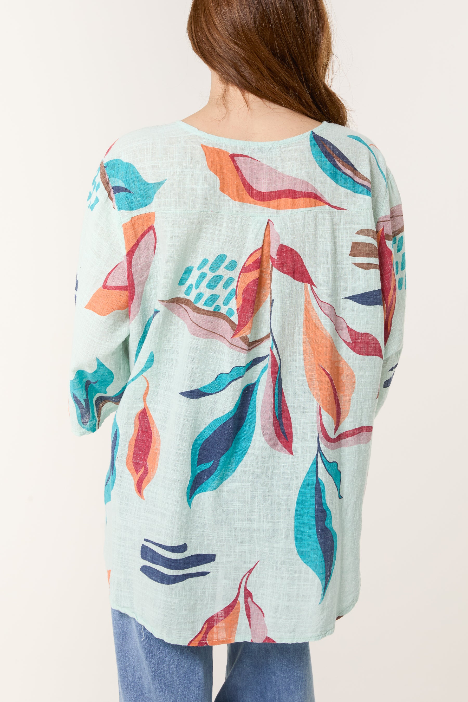 Pure Cotton Leaves Blouse