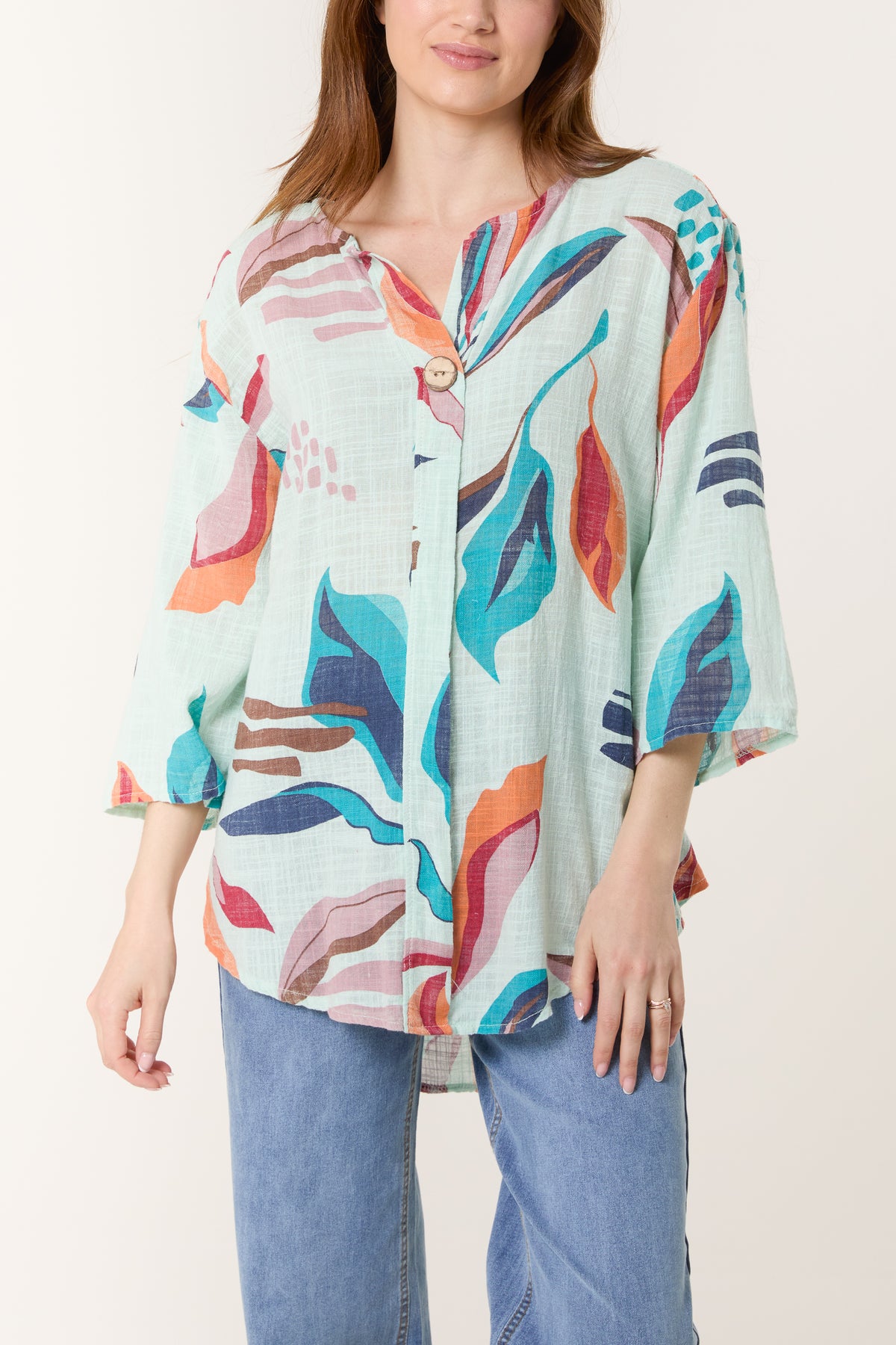Pure Cotton Leaves Blouse