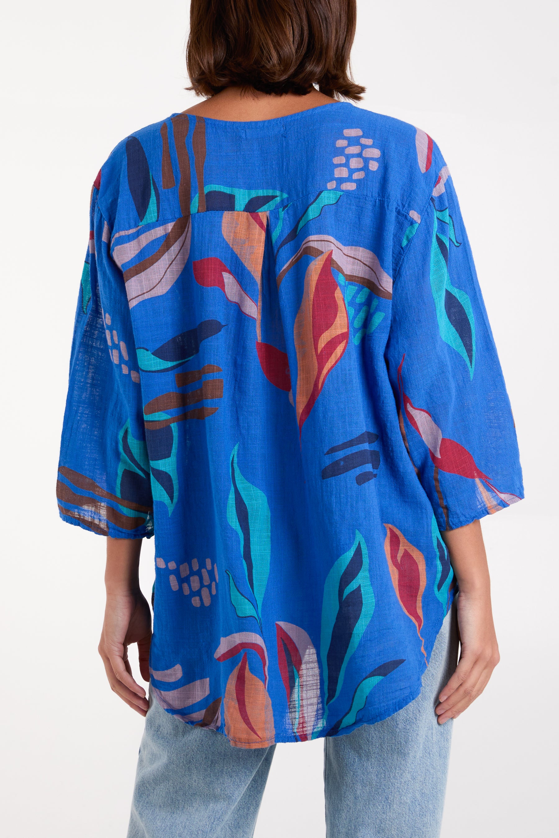 Pure Cotton Leaves Blouse