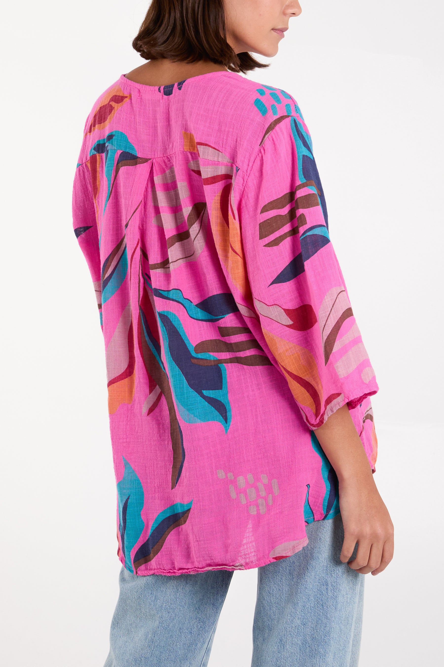 Pure Cotton Leaves Blouse