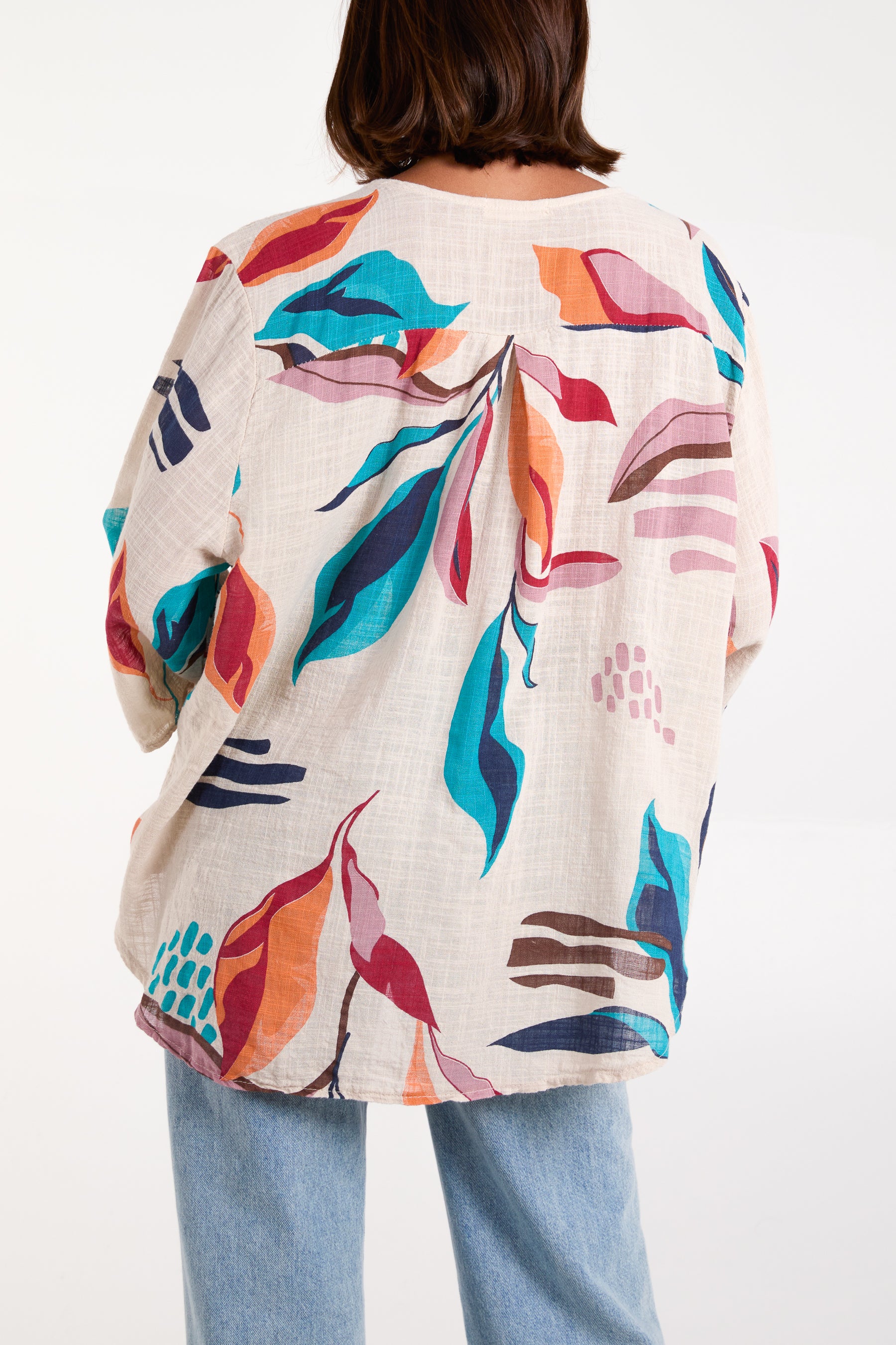 Pure Cotton Leaves Blouse