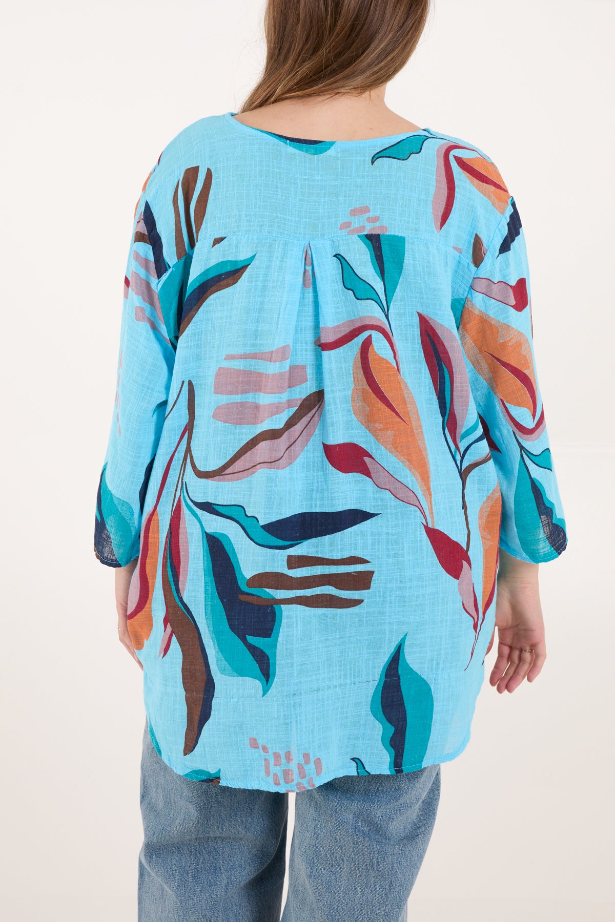 Pure Cotton Leaves Blouse