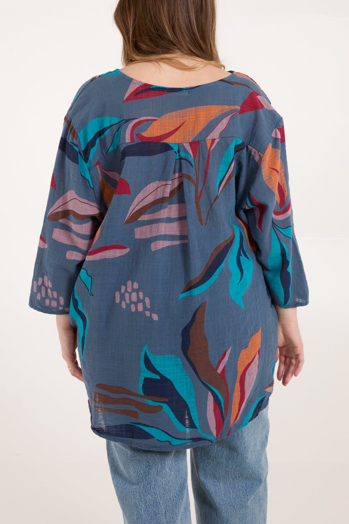 Pure Cotton Leaves Blouse