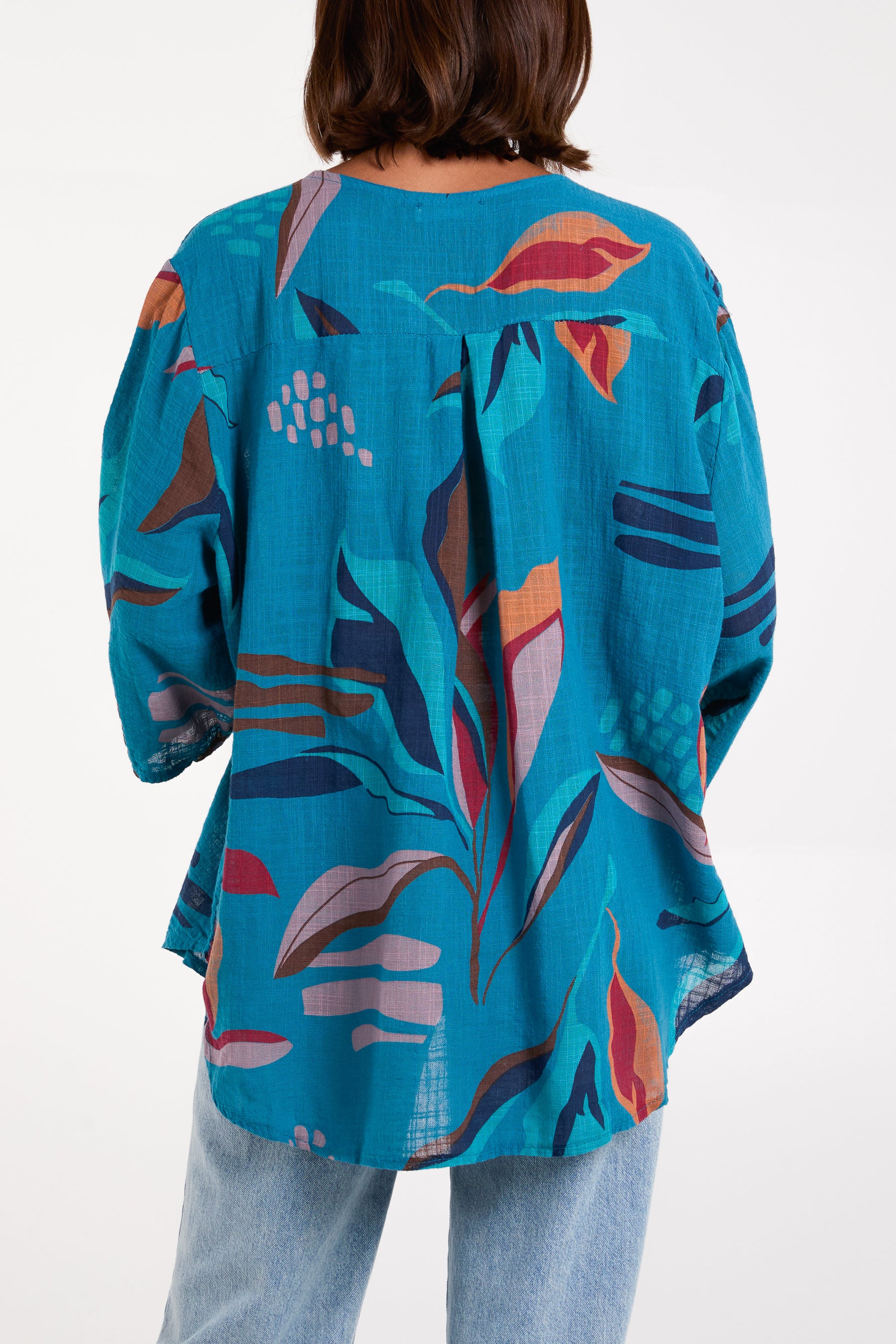 Pure Cotton Leaves Blouse