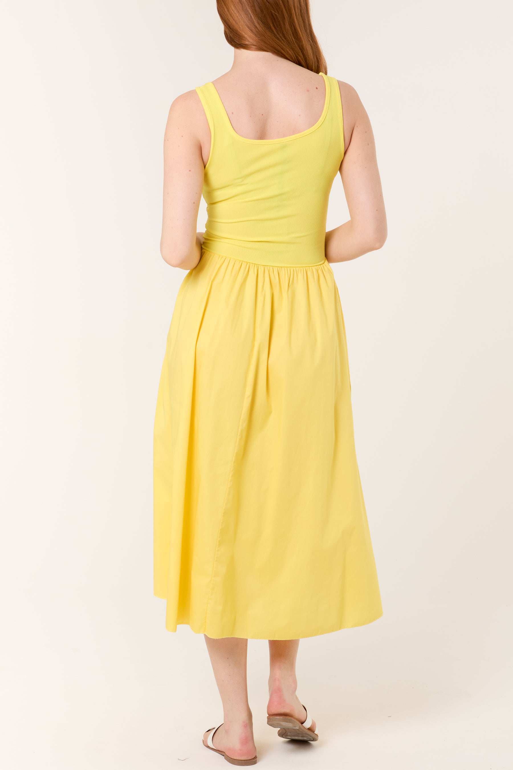 Square Neck Sleeveless Pocket Dress