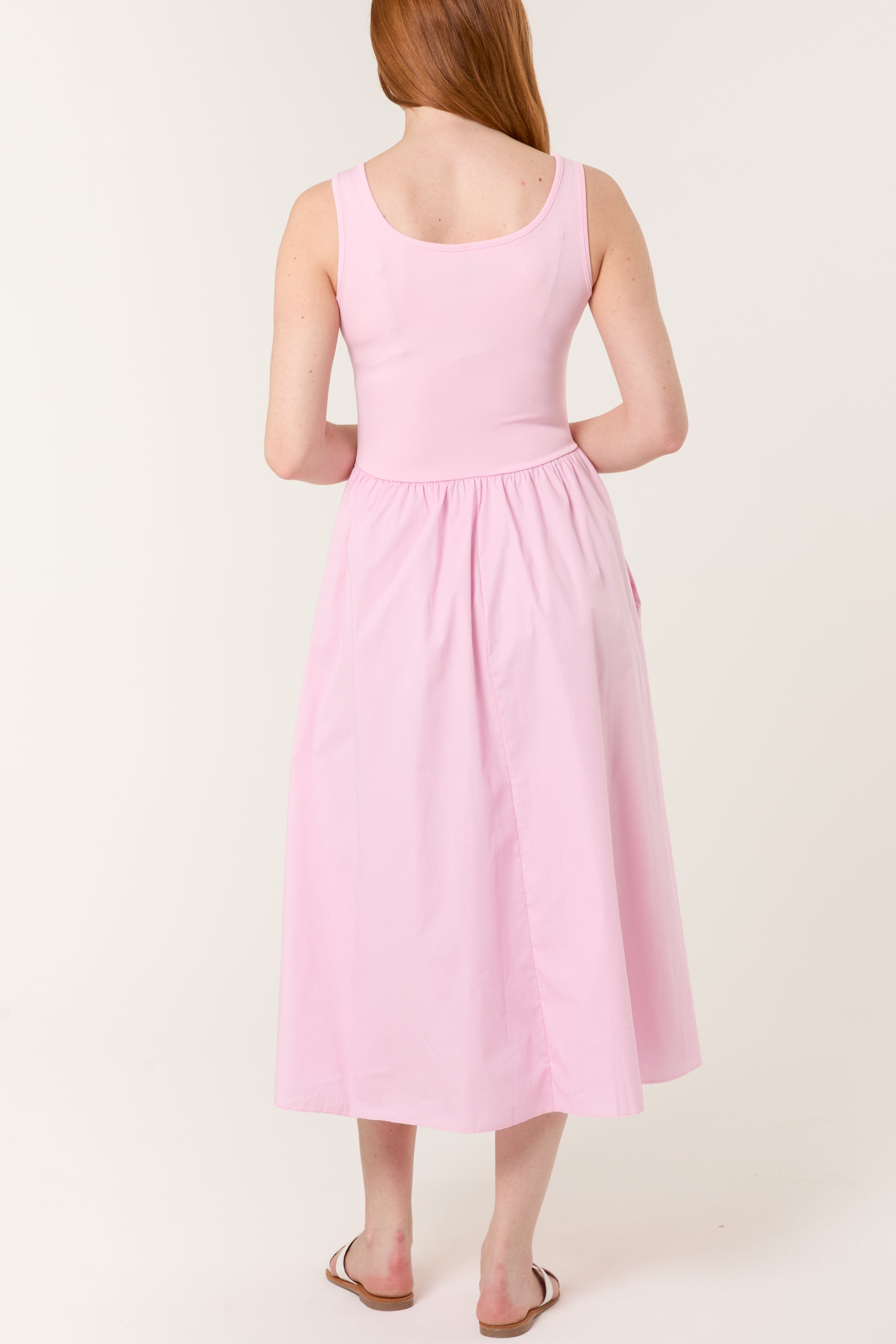Square Neck Sleeveless Pocket Dress