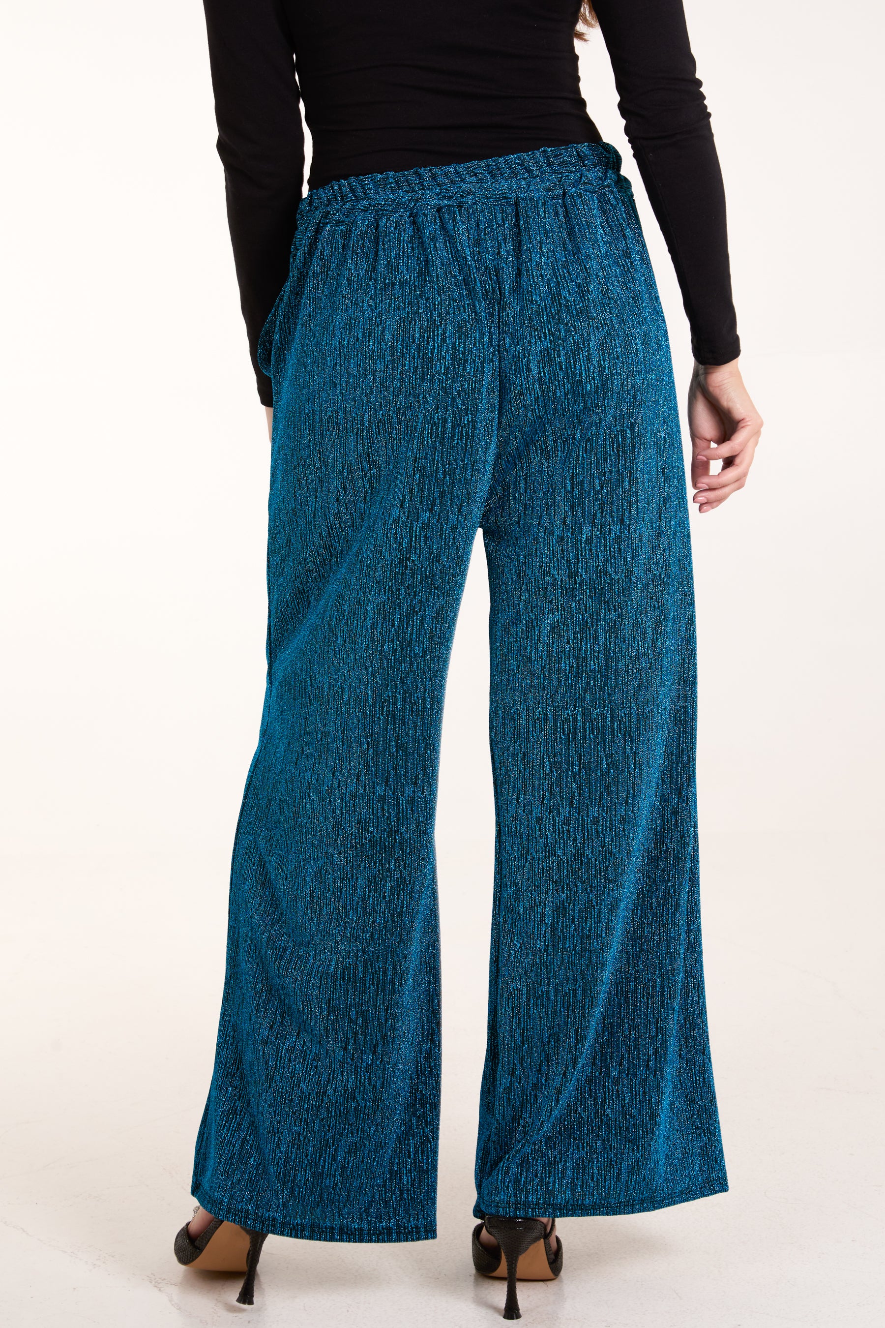 Glitter Wide Leg Trousers