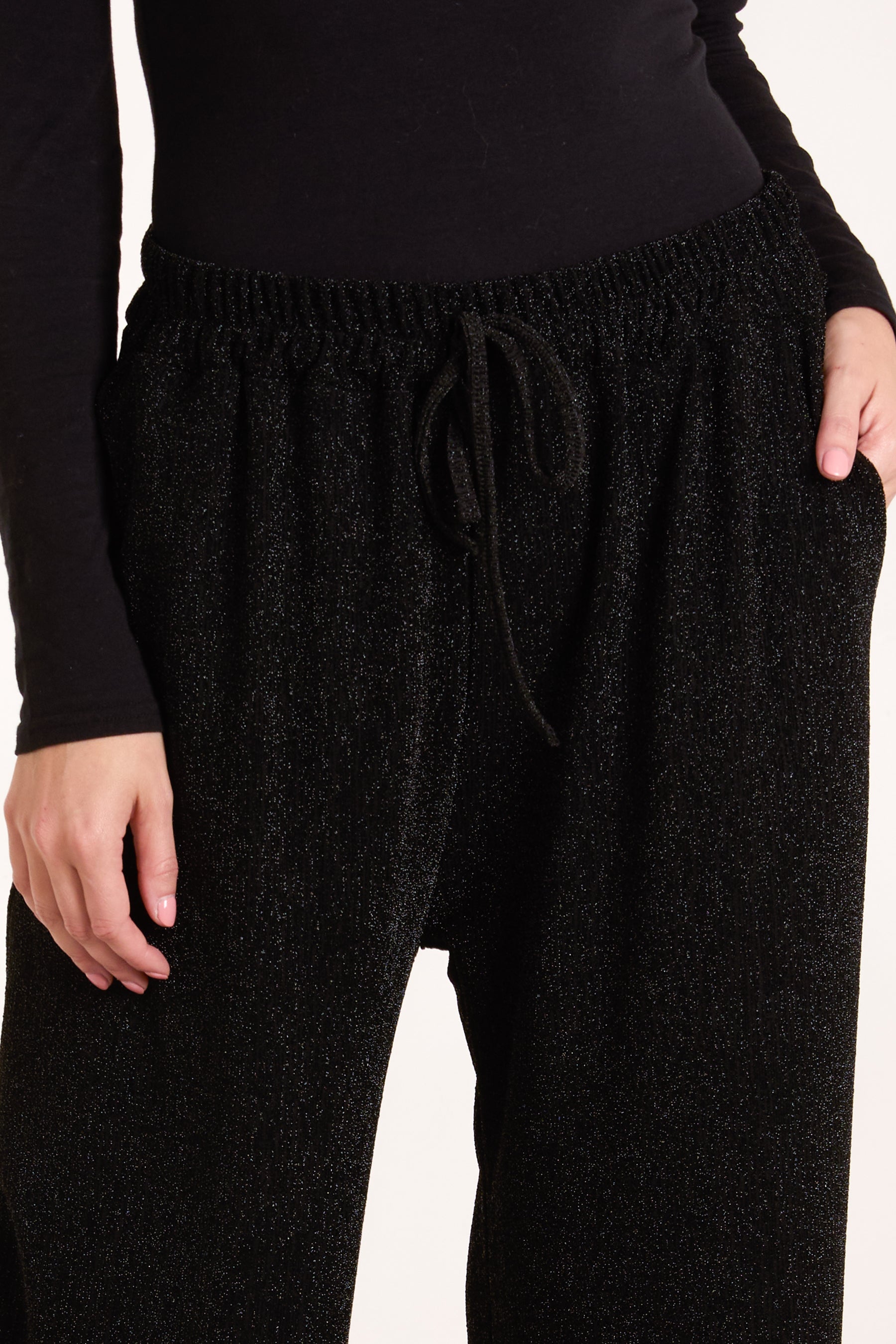 Glitter Wide Leg Trousers