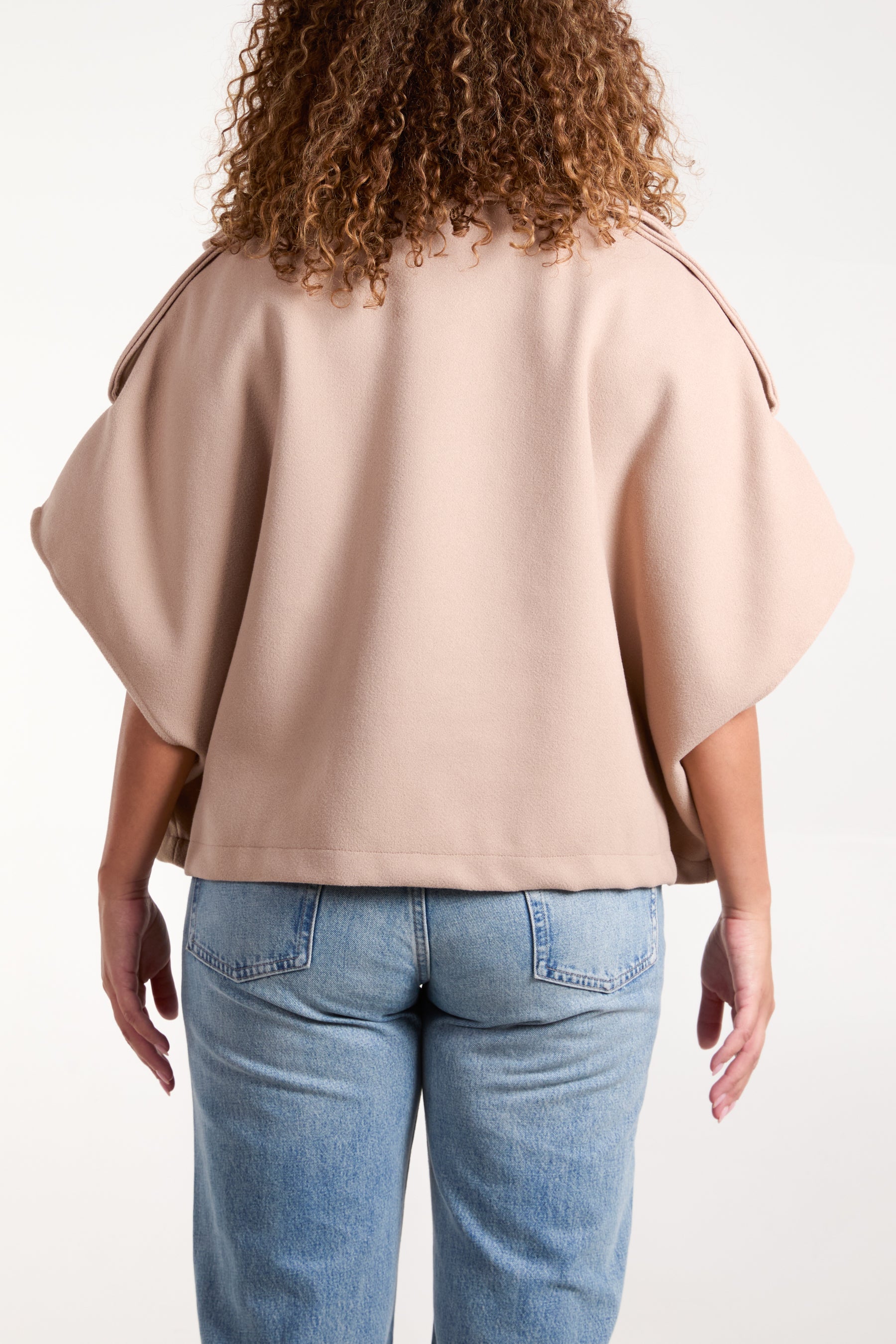 Double Breasted Lapel Short Cape
