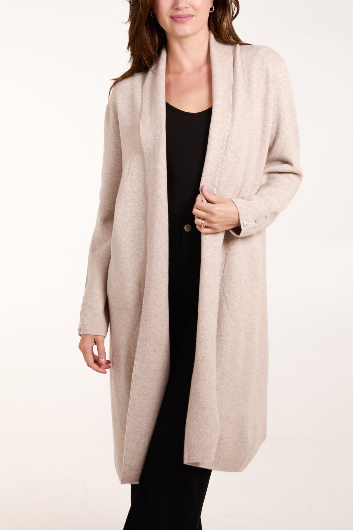Longline Pockets Cardigan