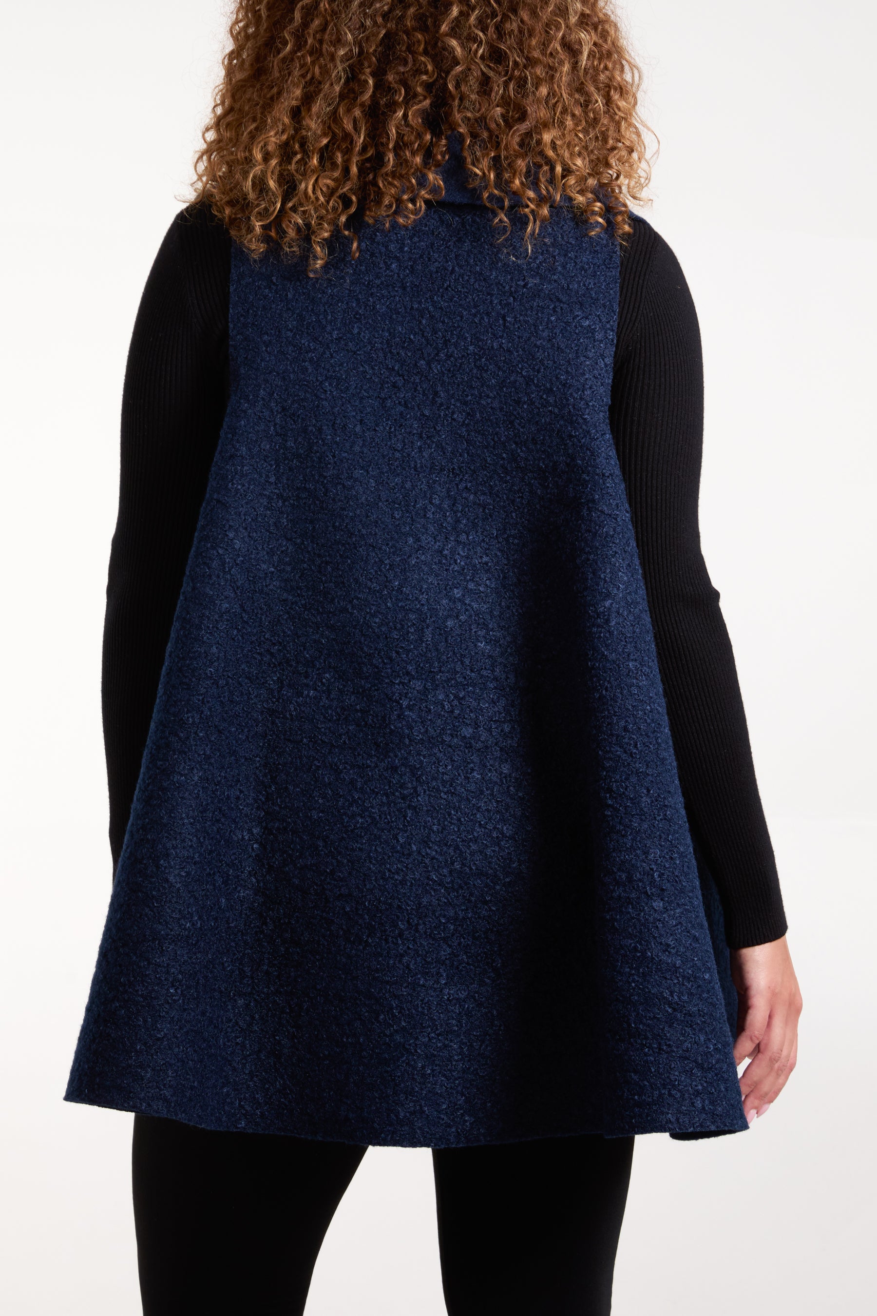 Waterfall Boucle Sleeveless Jacket