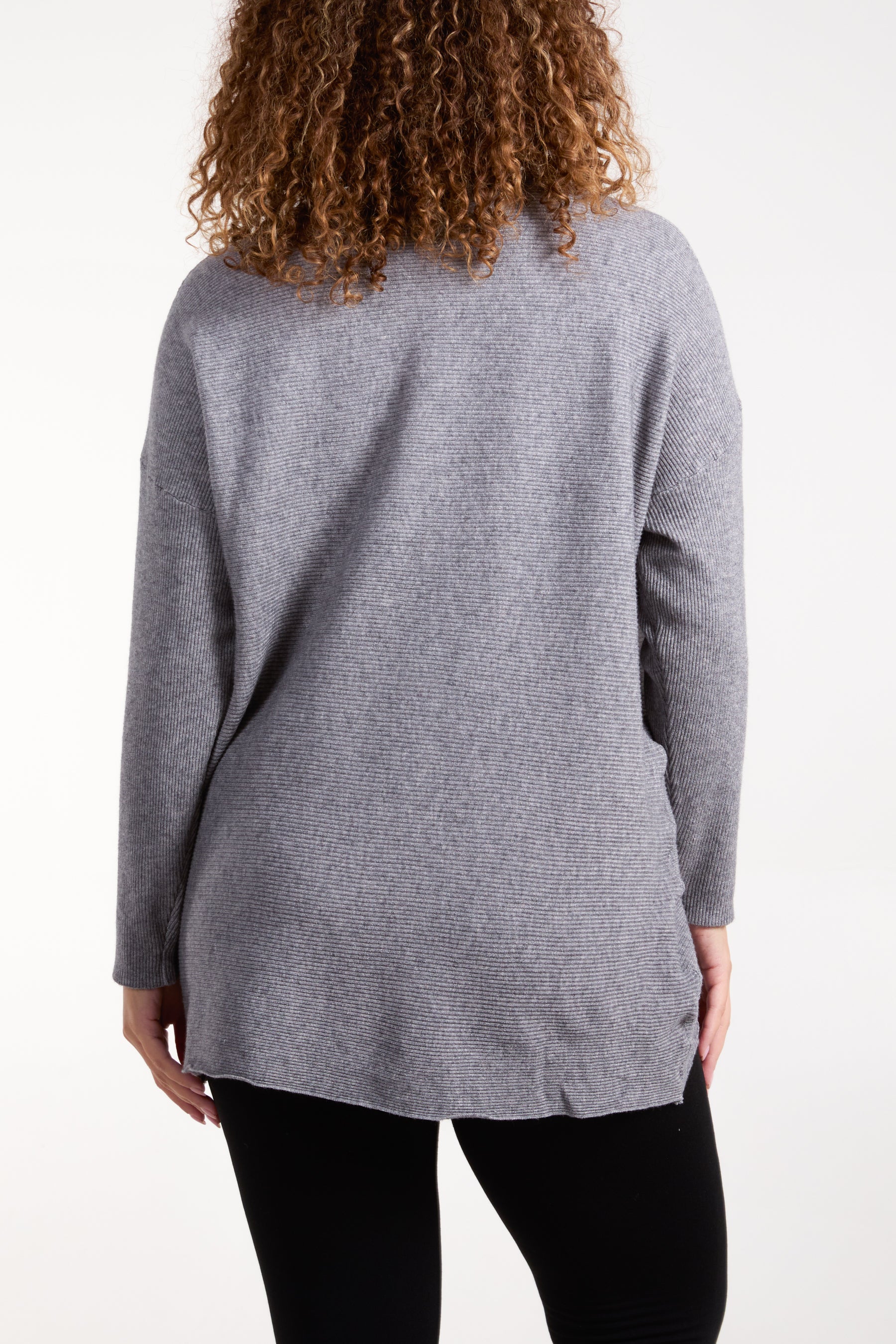 Sequin & Diamante Start Ribbed Jumper