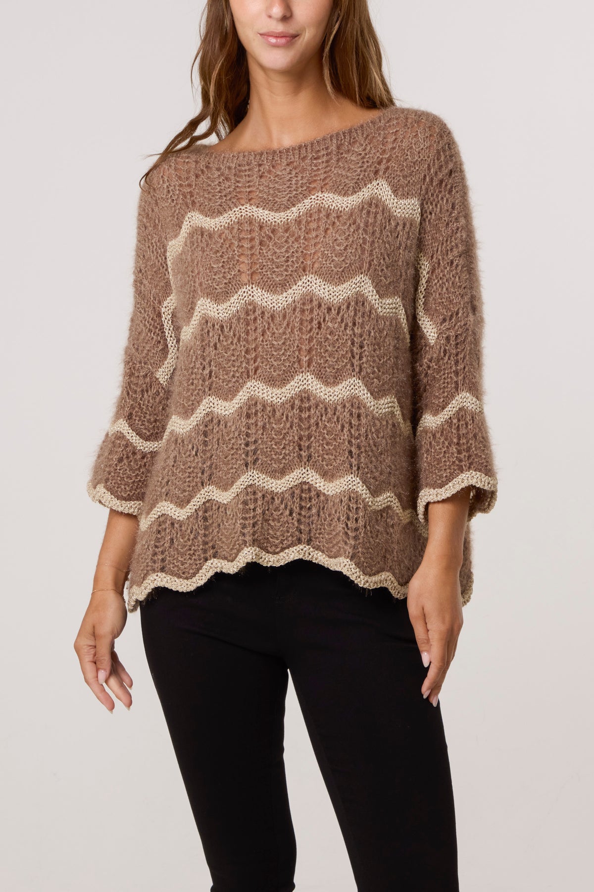 Shimmer Wave Stripe Jumper