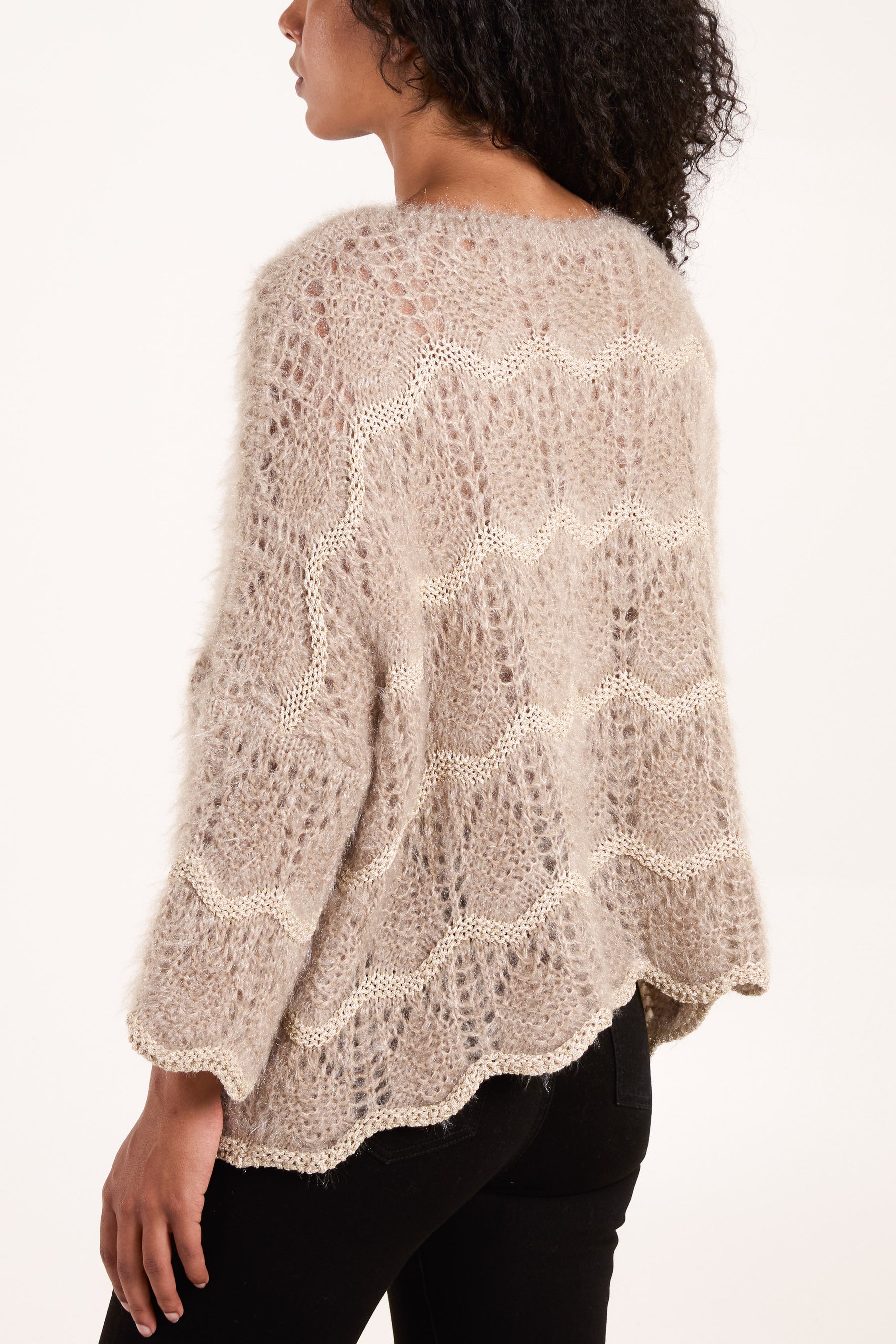Shimmer Wave Stripe Jumper