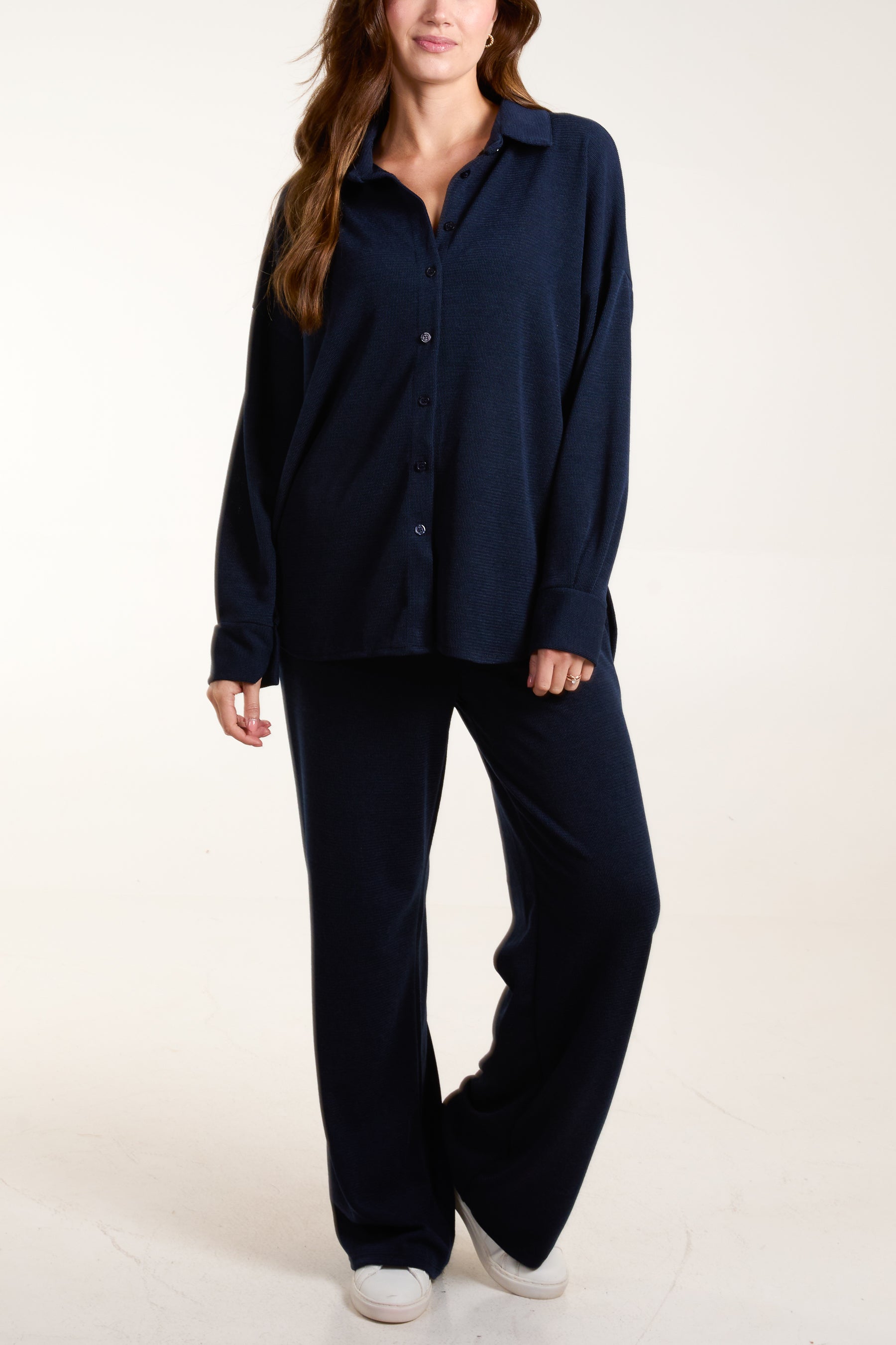 Fine Knit Shirt & Trousers Co-Ord