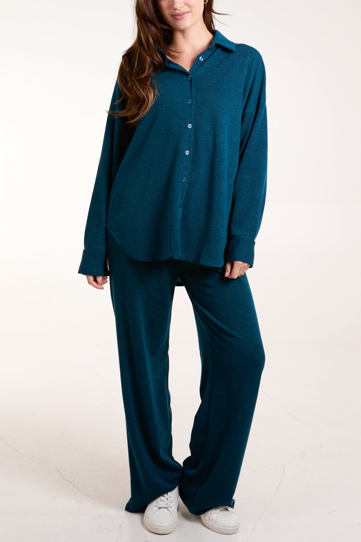 Fine Knit Shirt & Trousers Co-Ord