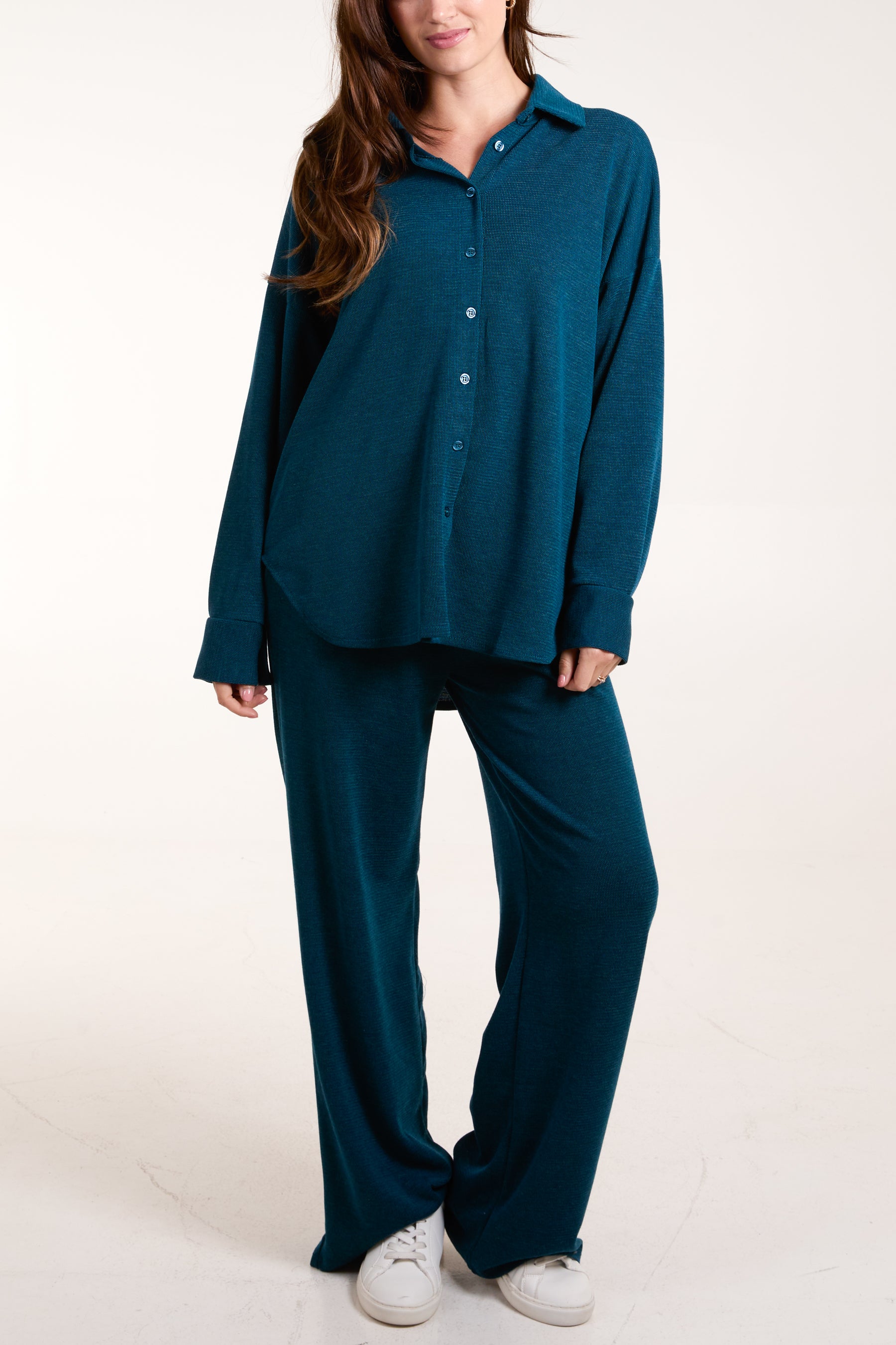 Fine Knit Shirt & Trousers Co-Ord