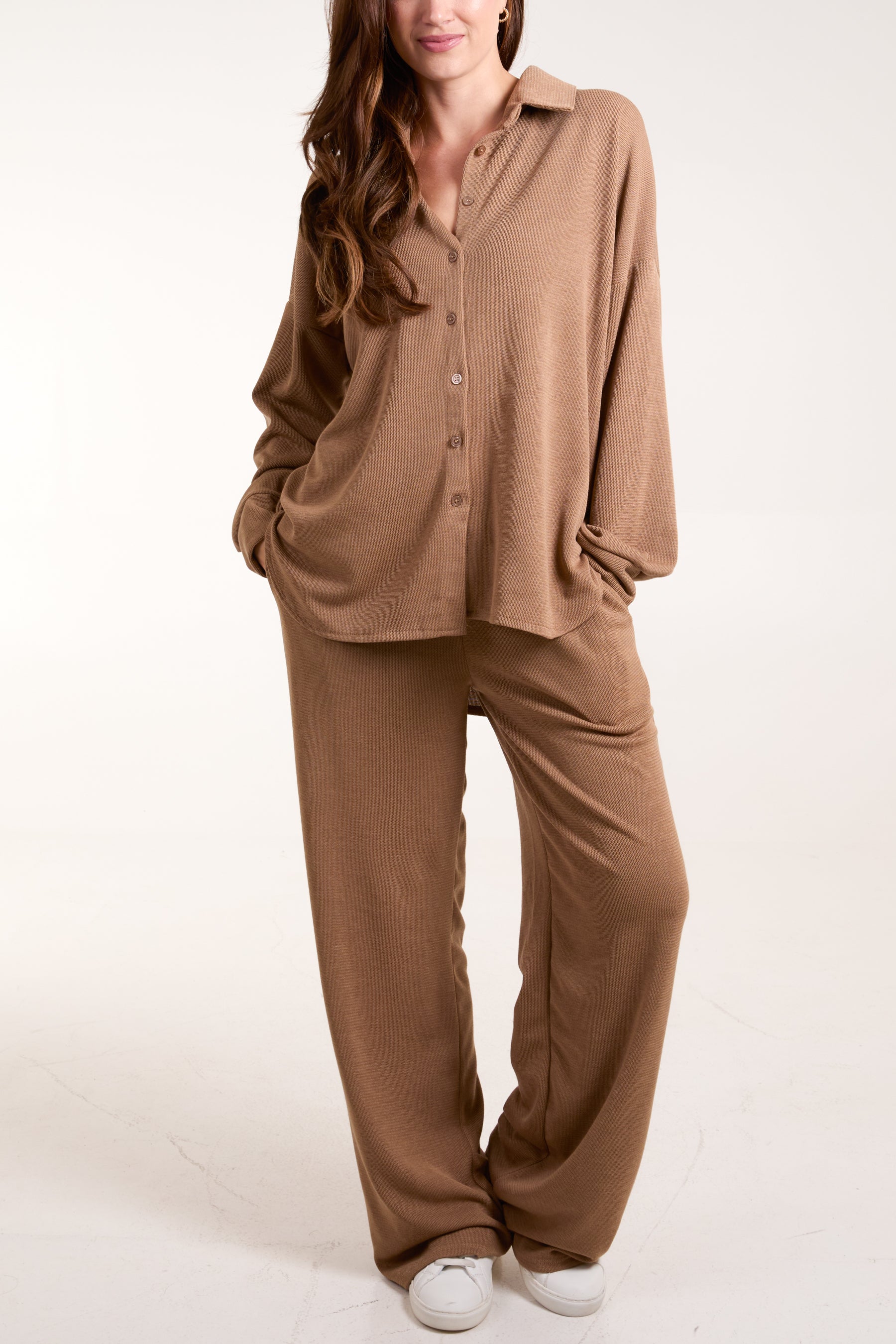 Fine Knit Shirt & Trousers Co-Ord