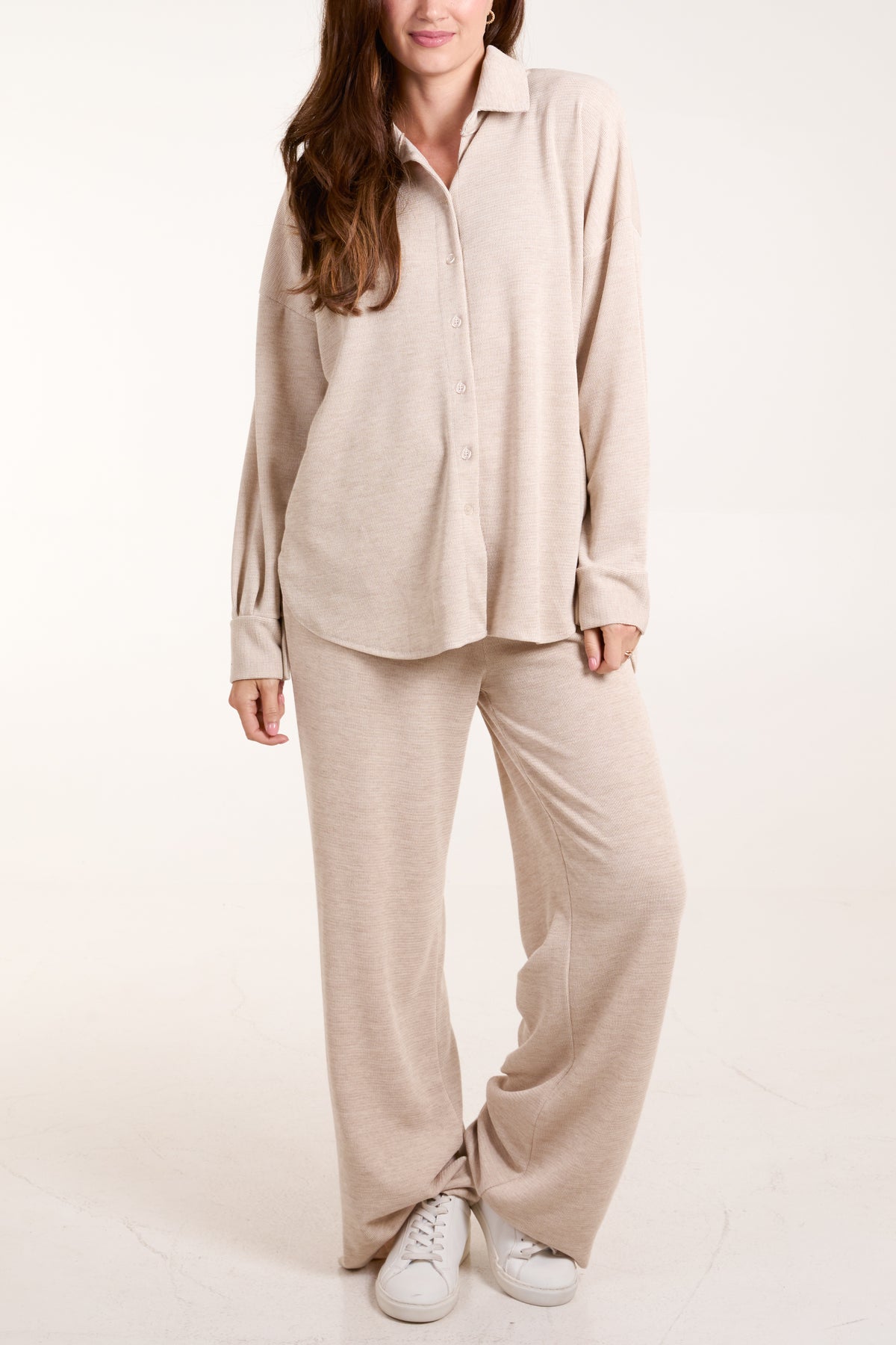 Fine Knit Shirt & Trousers Co-Ord