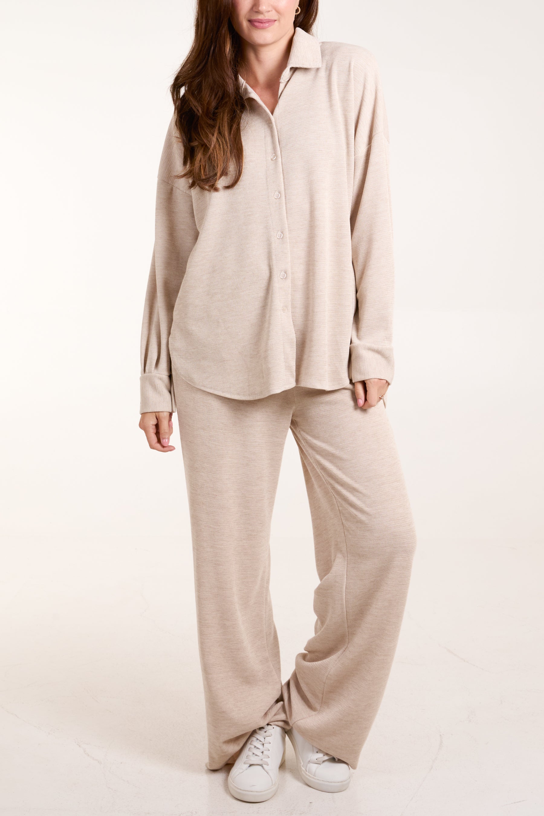 Fine Knit Shirt & Trousers Co-Ord