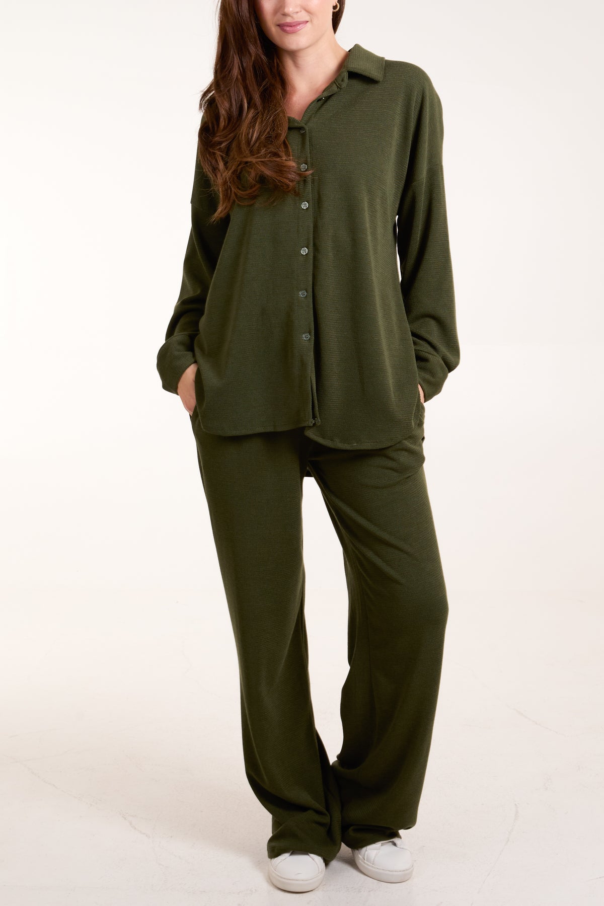 Fine Knit Shirt & Trousers Co-Ord