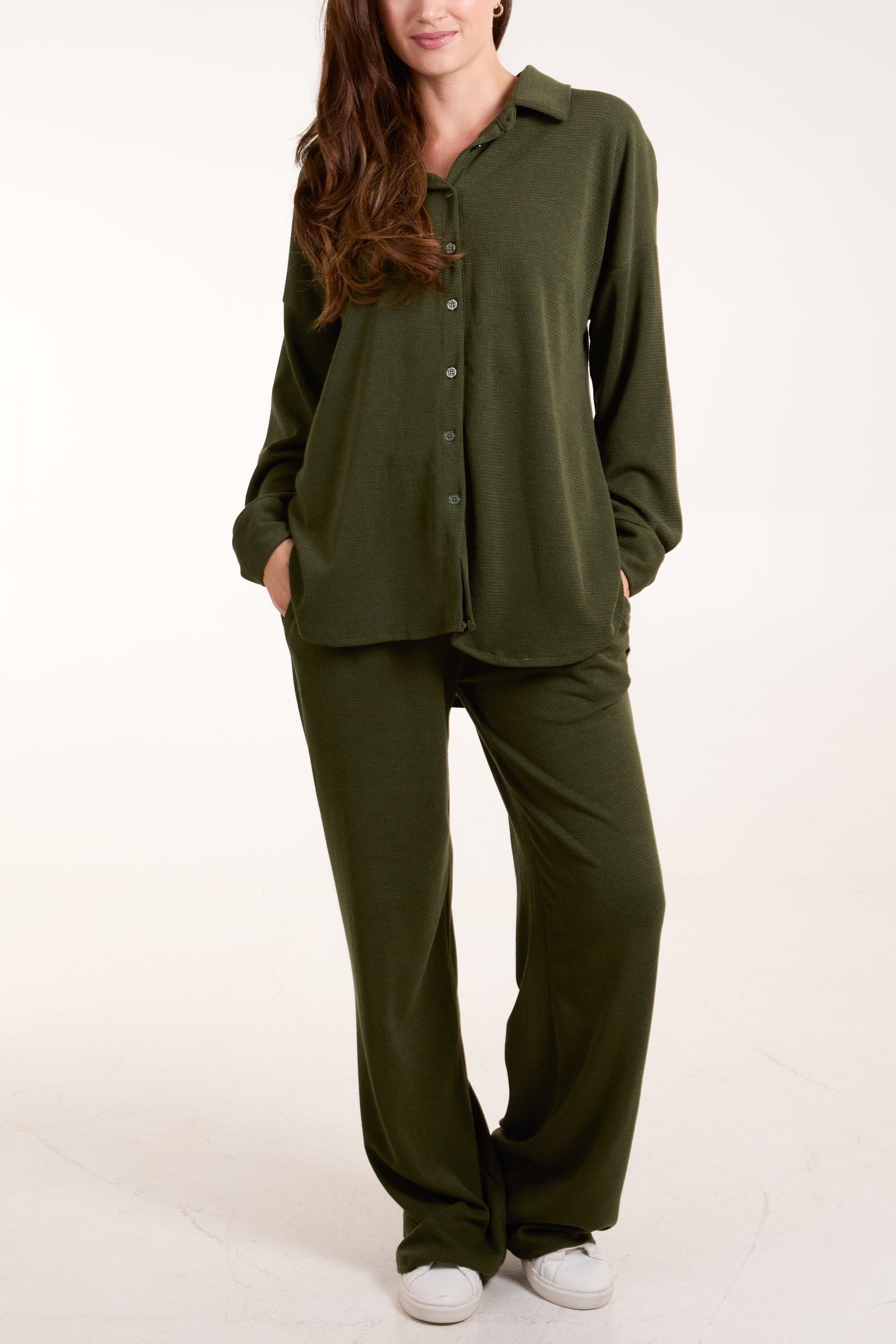 Fine Knit Shirt & Trousers Co-Ord