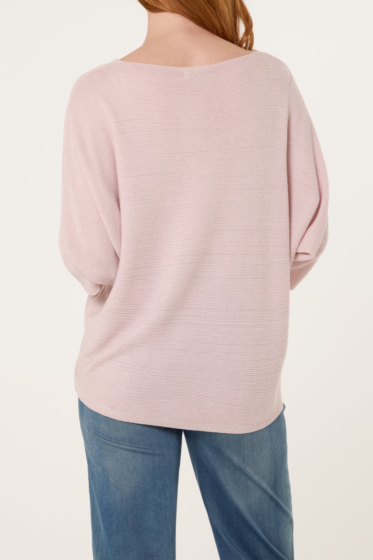 Sparkle Lurex V-Neck Knitted Top