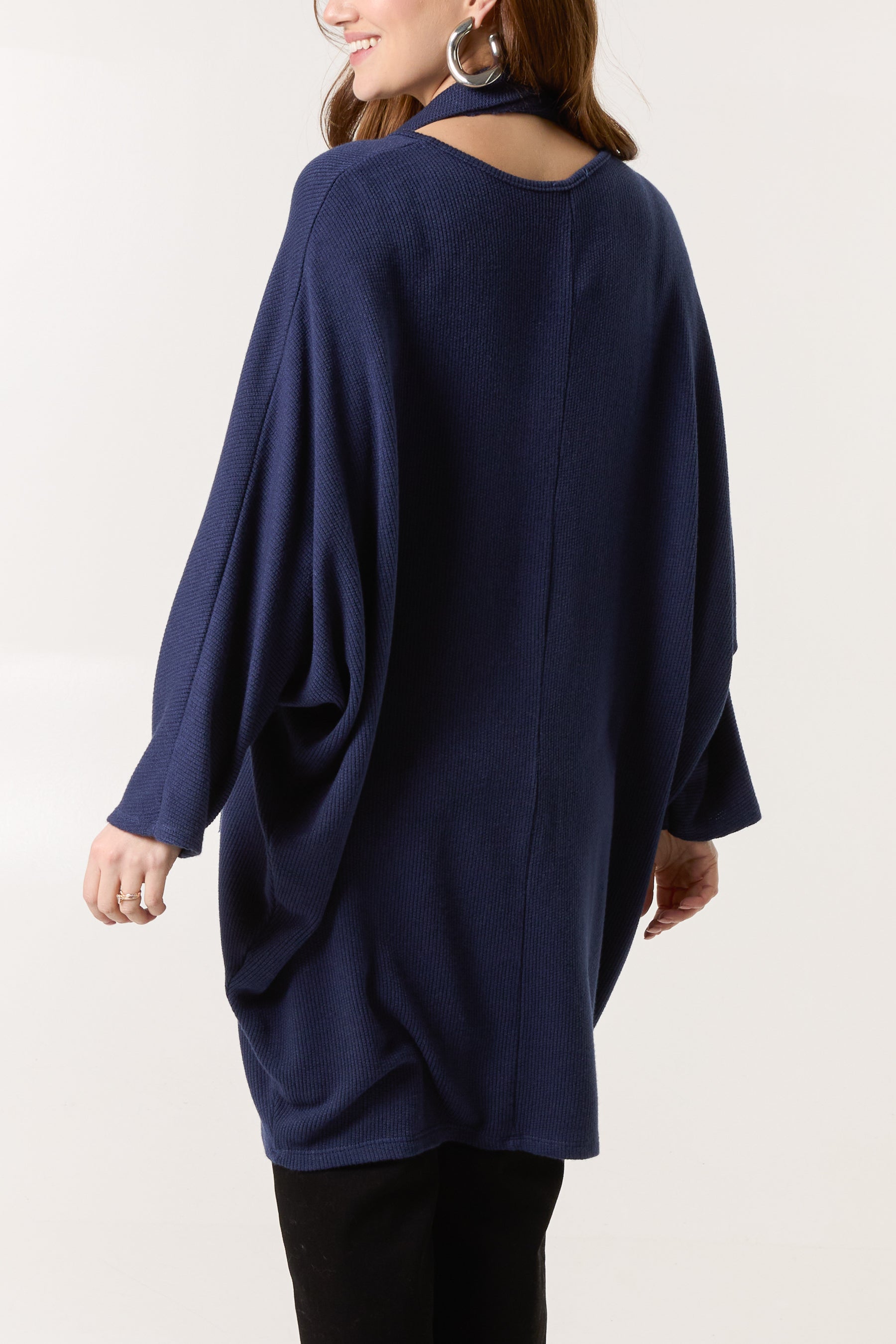 Texture Knit Dress & Scarf Set