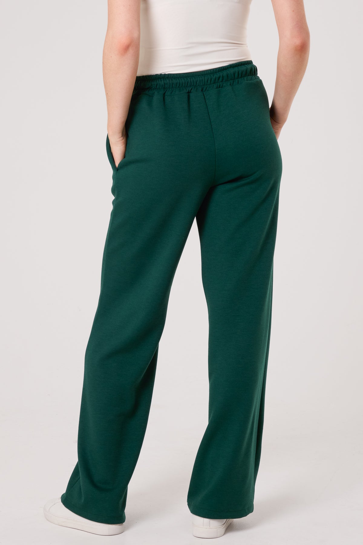 Drawstring Crease-Front Sweat Trousers