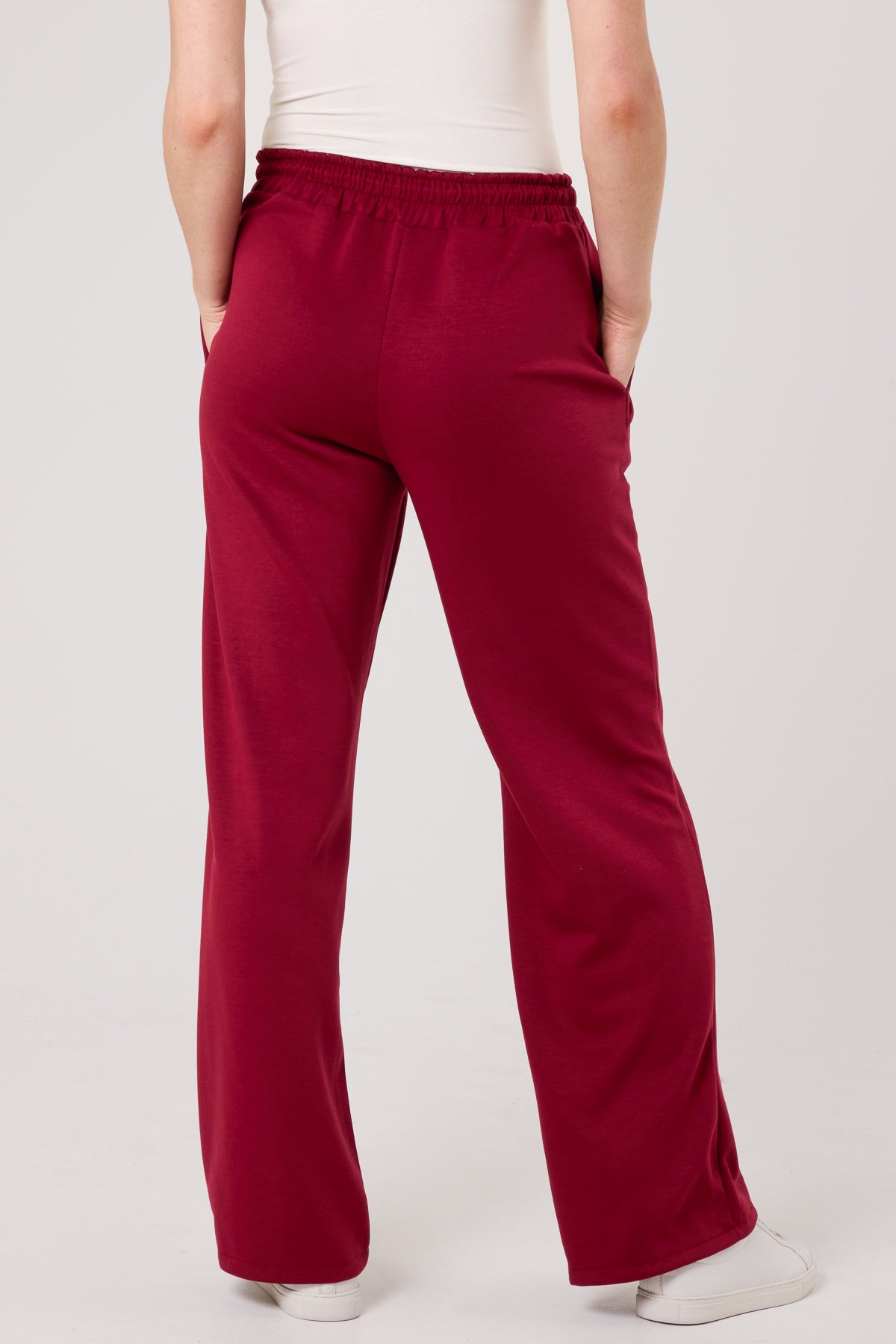 Drawstring Crease-Front Sweat Trousers