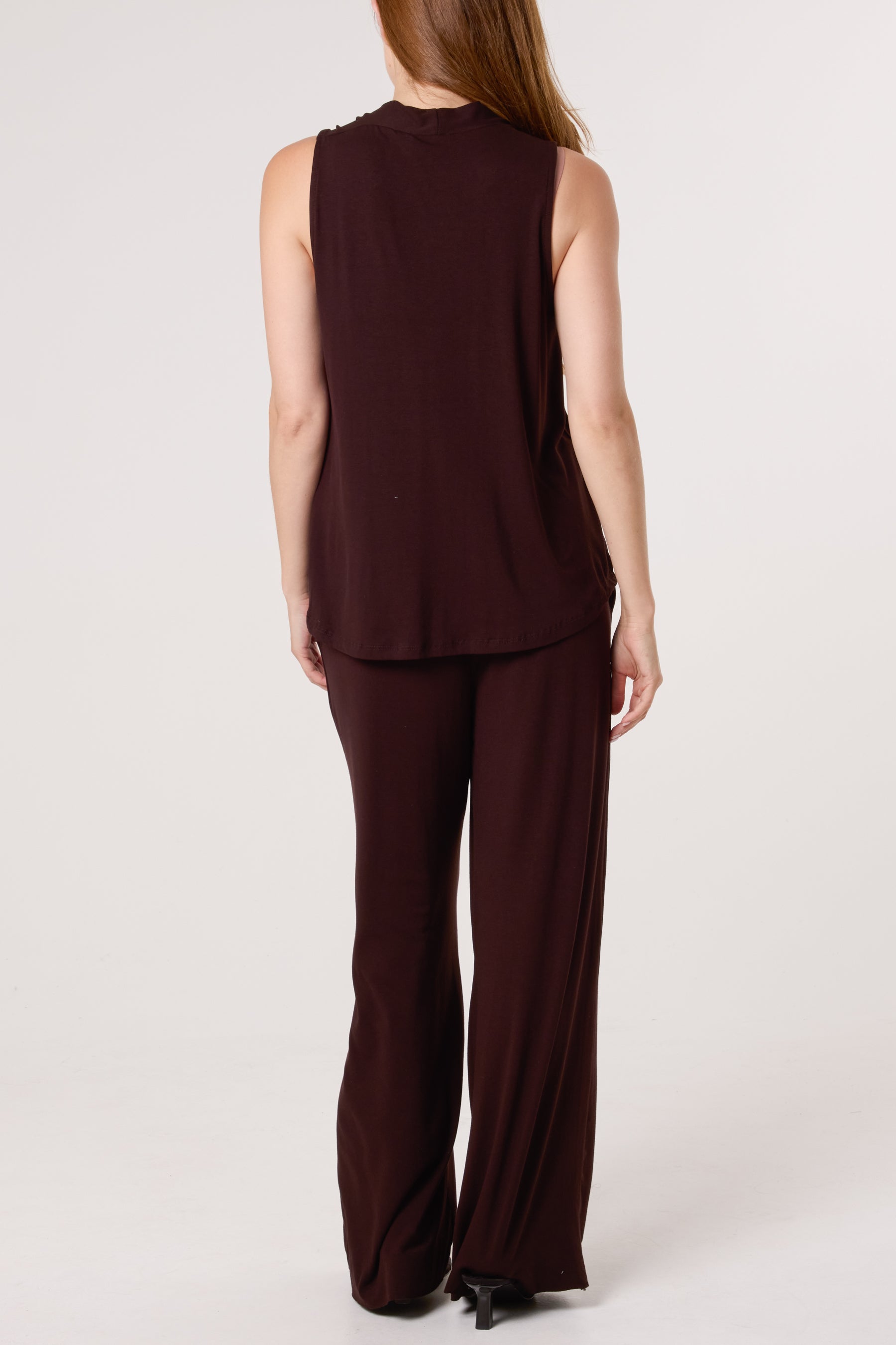 Stretch Jersey Vest & Wide Leg Trouser Set
