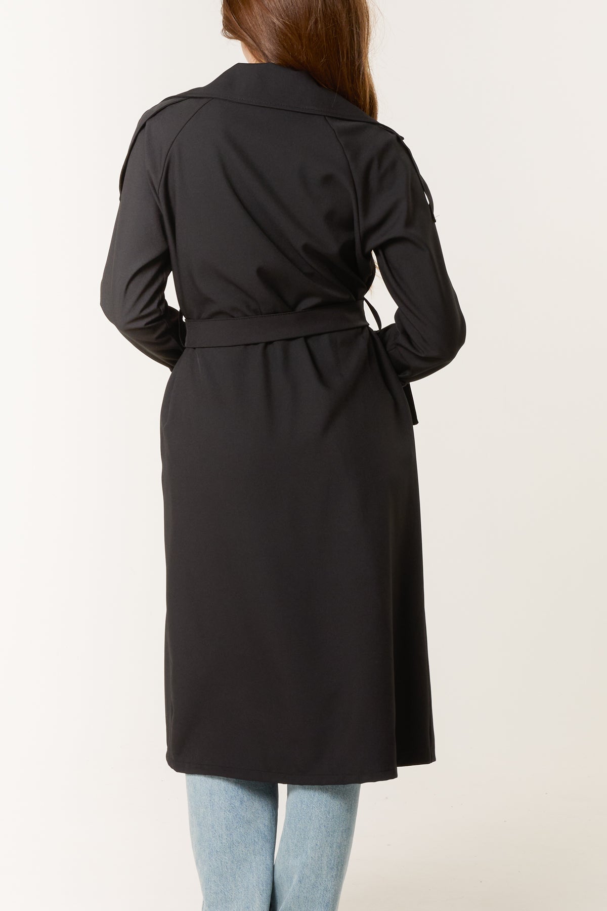 Double Breasted Belted Trench Coat