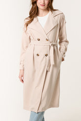 Double Breasted Belted Trench Coat