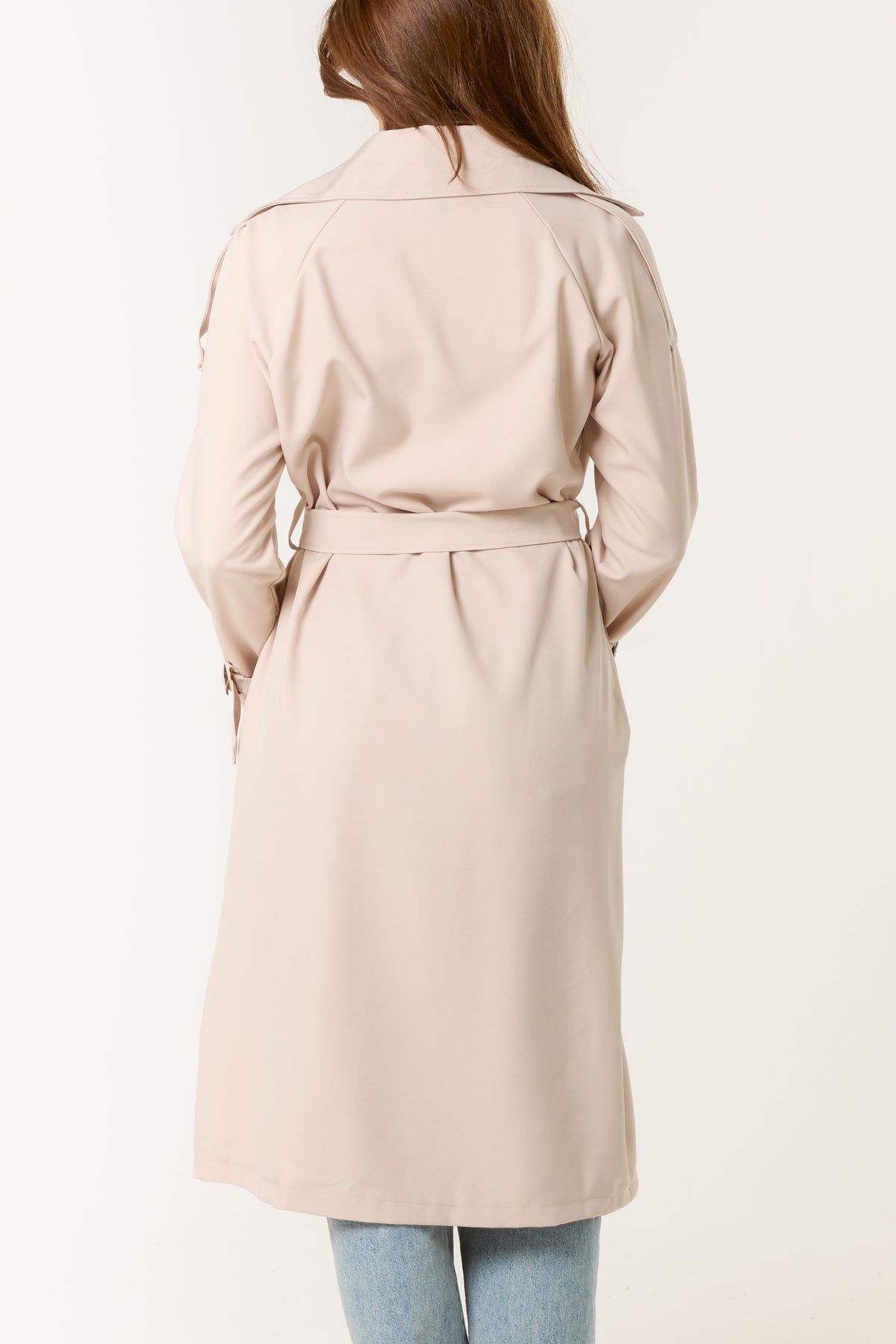 Double Breasted Belted Trench Coat