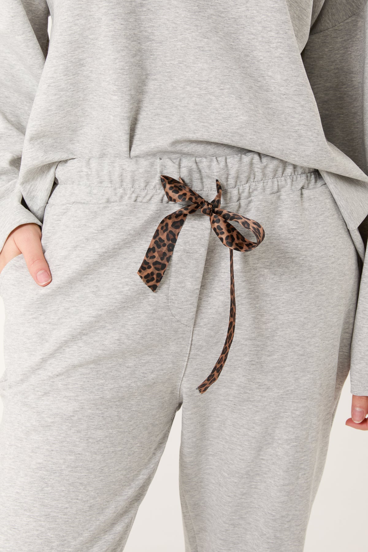 Soft Touch Top & Leopard Bow Trouser Set