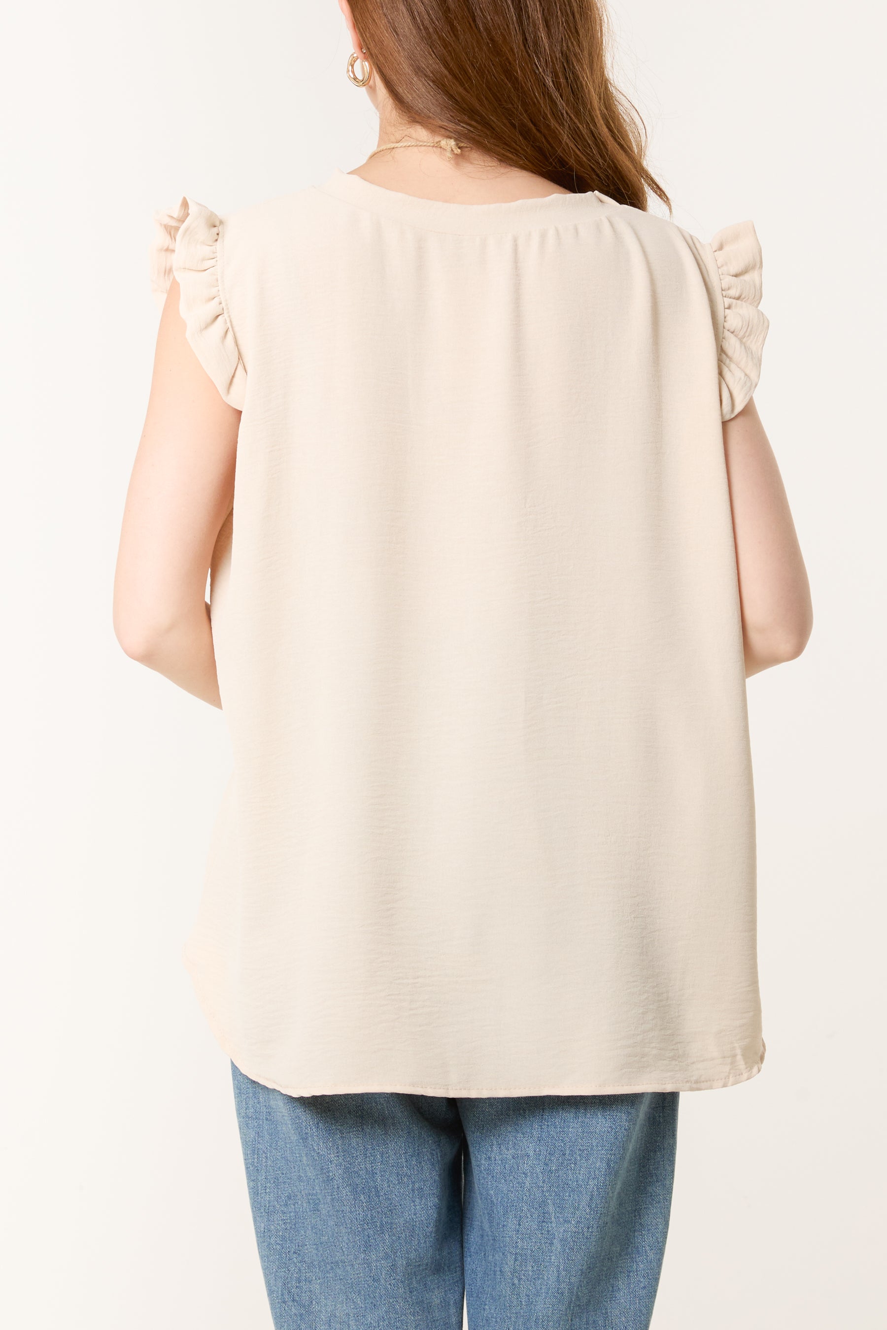 Necklace Frill Sleeve Top