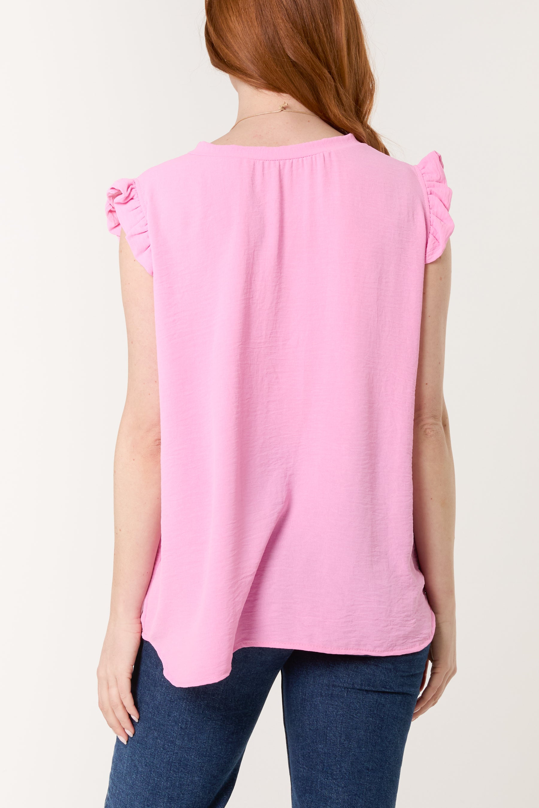 Necklace Frill Sleeve Top