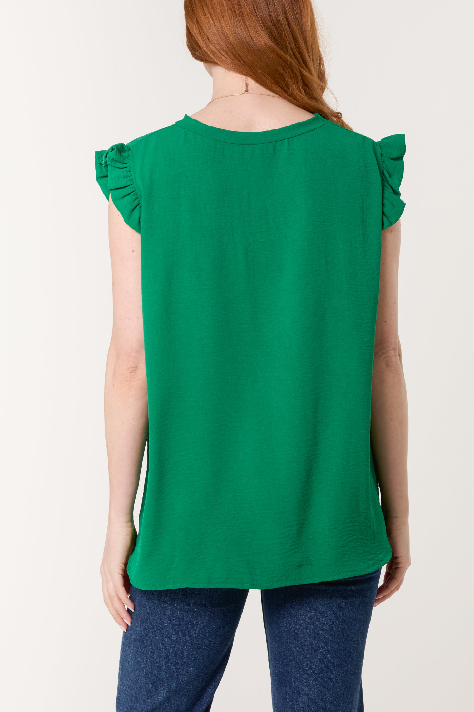 Necklace Frill Sleeve Top