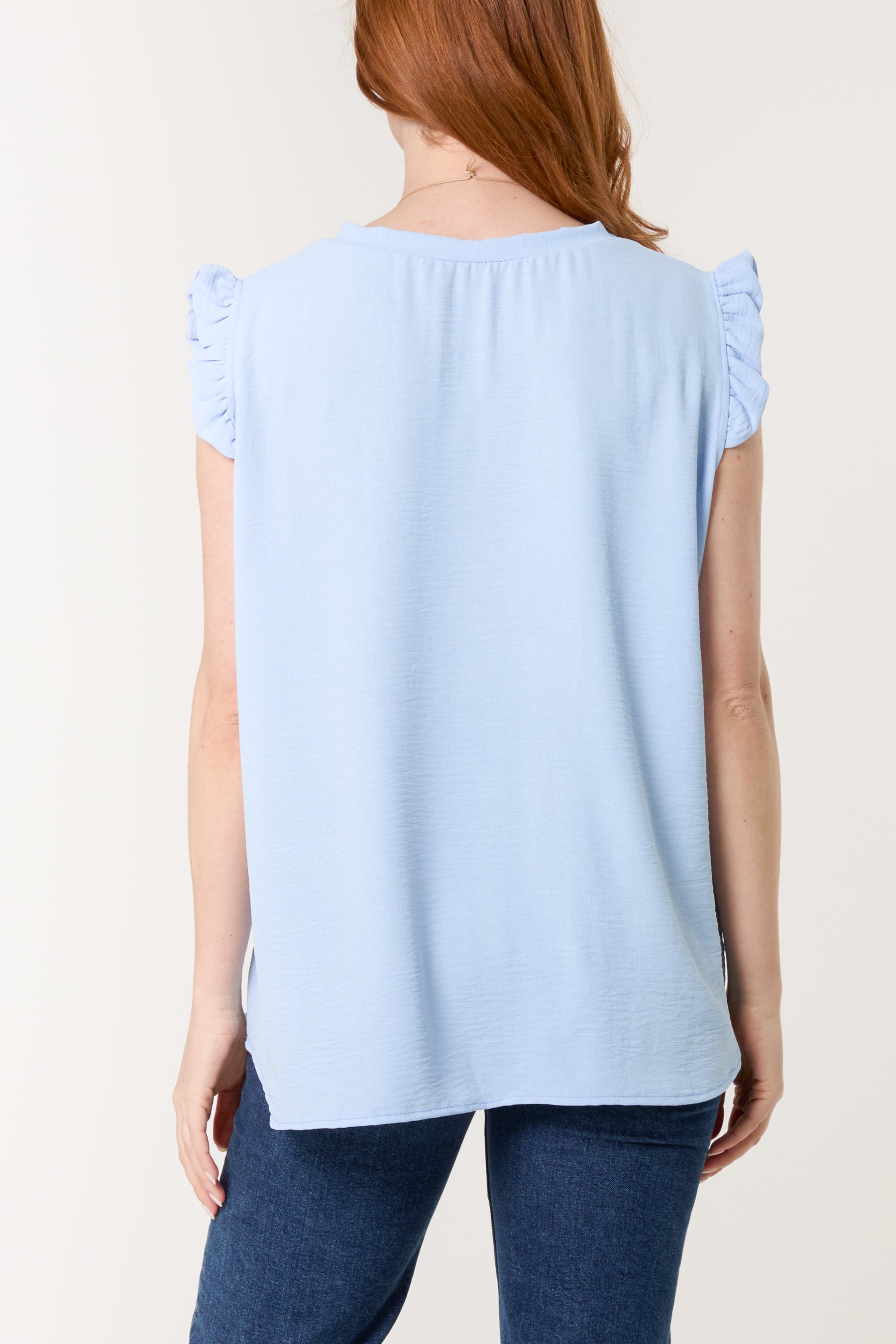 Necklace Frill Sleeve Top