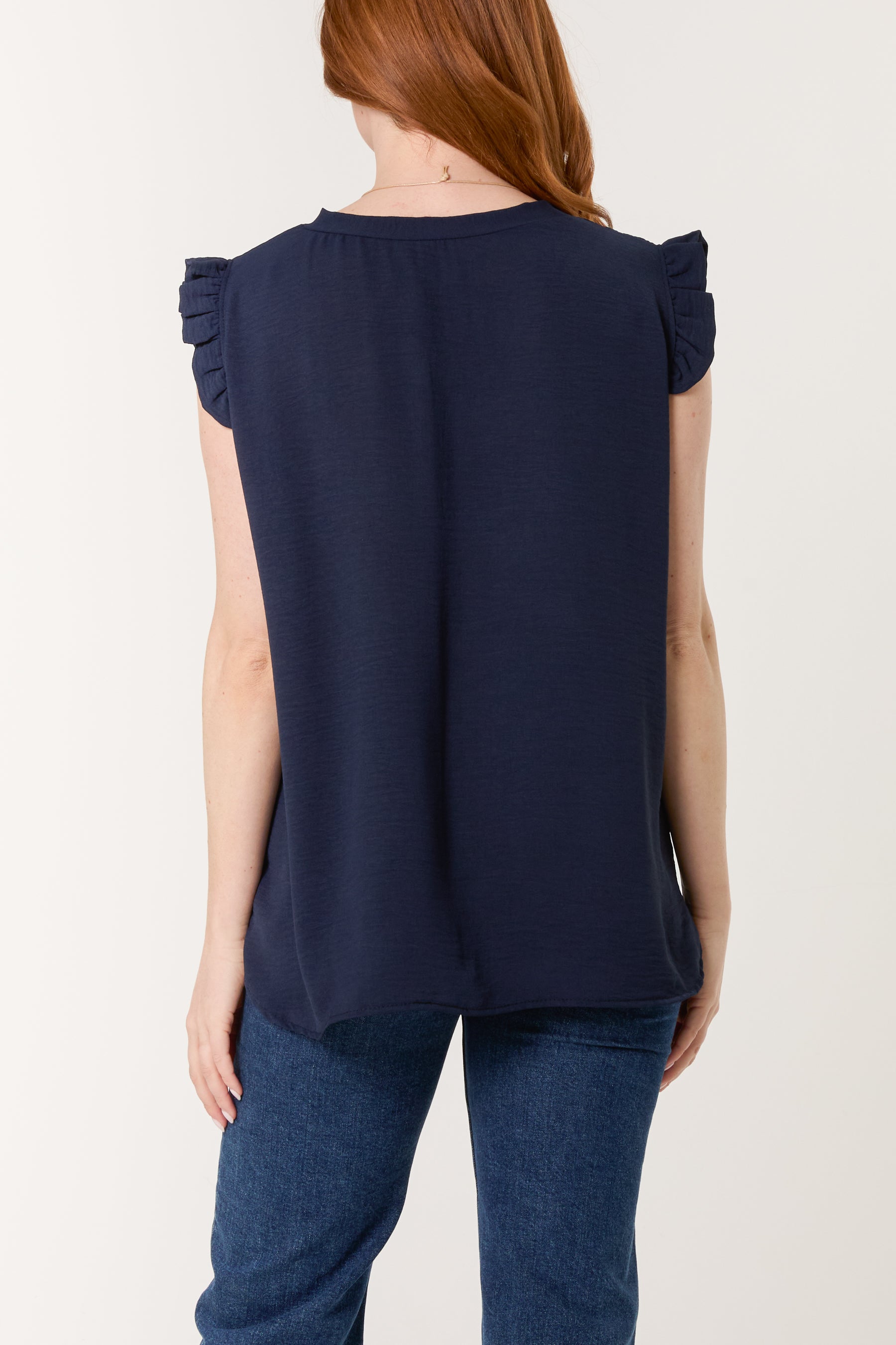 Necklace Frill Sleeve Top
