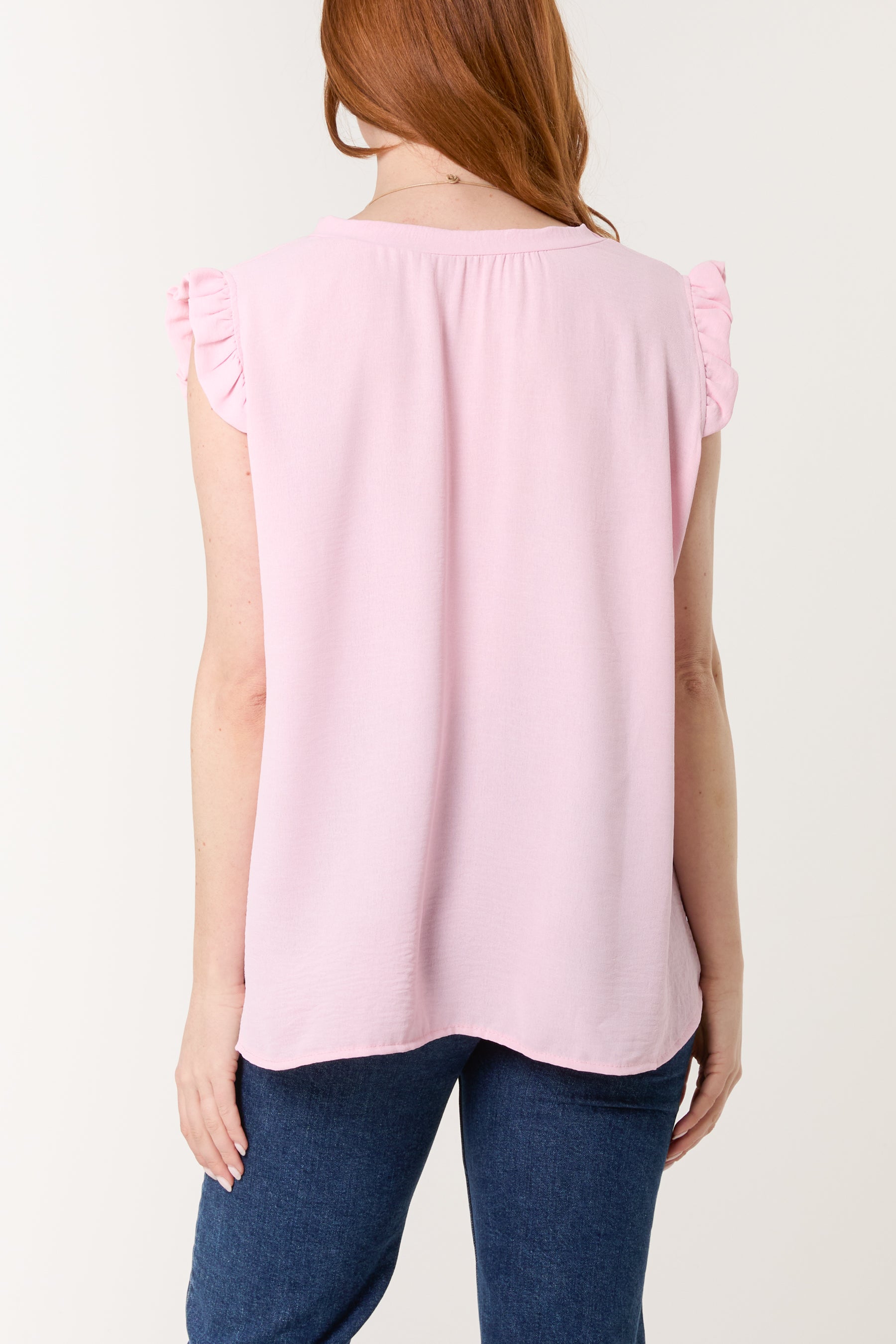 Necklace Frill Sleeve Top