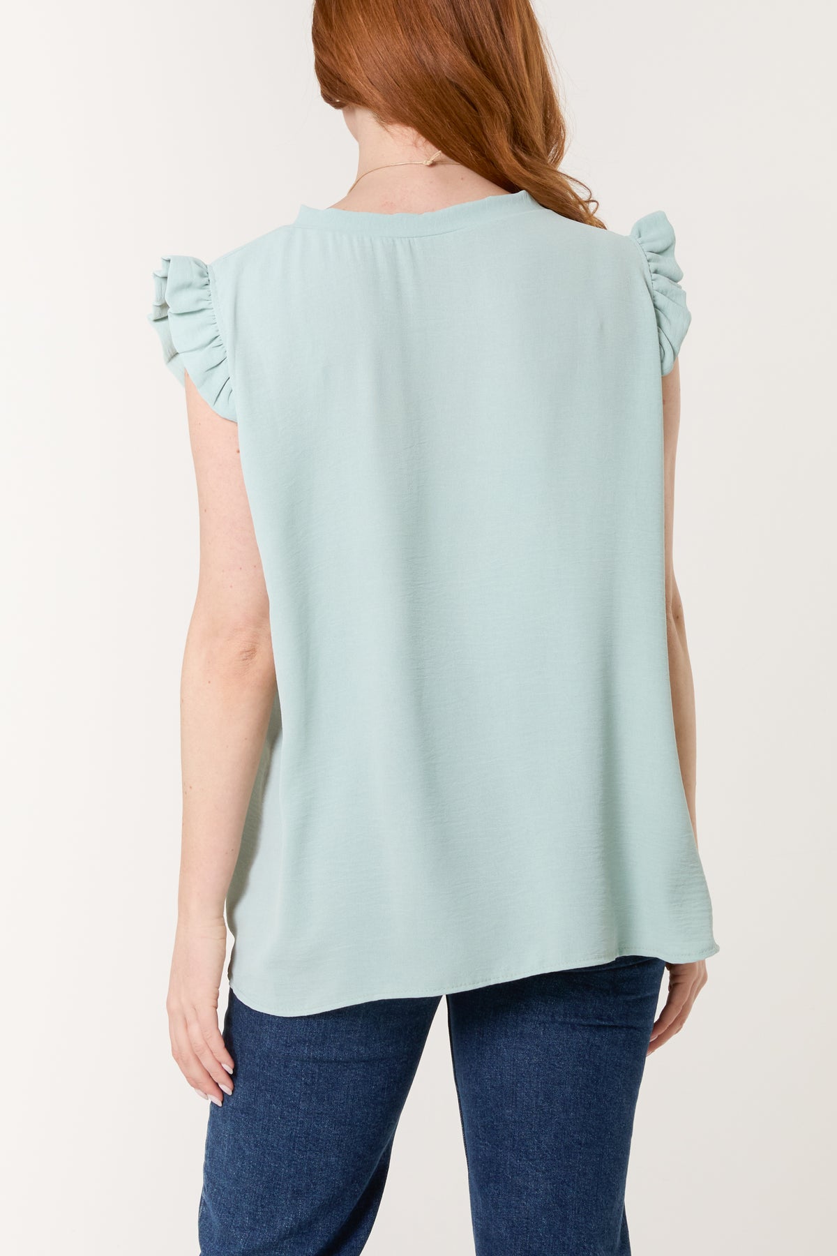 Necklace Frill Sleeve Top