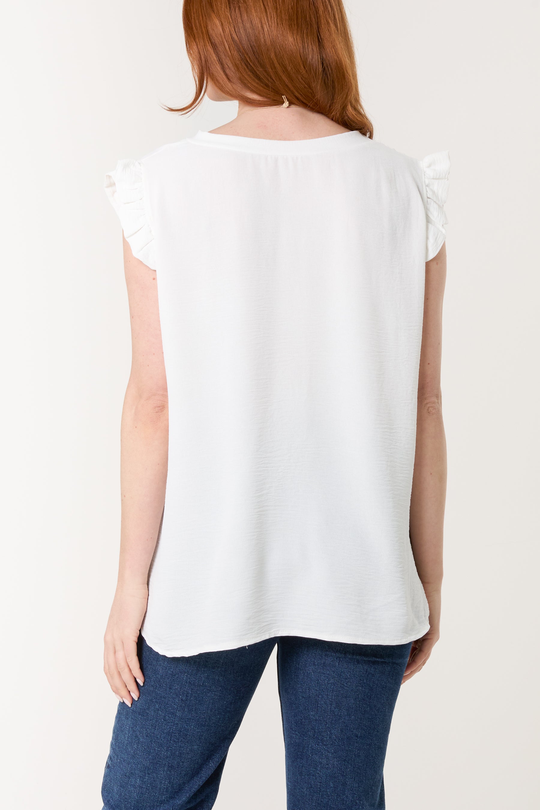 Necklace Frill Sleeve Top