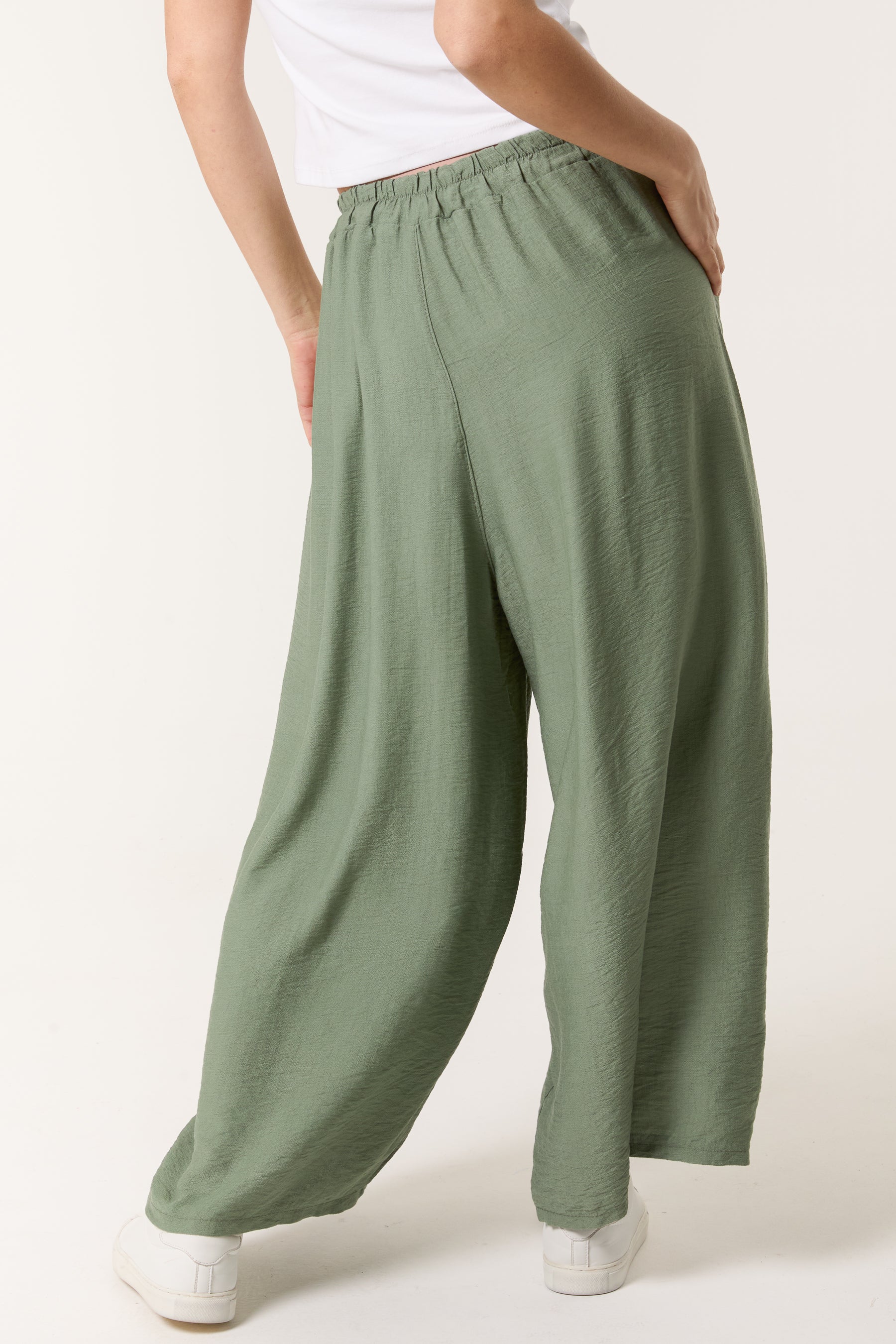Wide Leg Pockets Palazzo Trousers