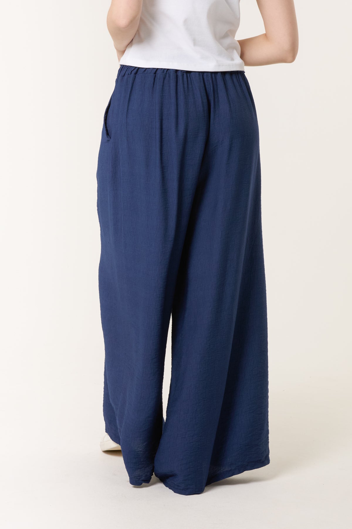 Wide Leg Pockets Palazzo Trousers