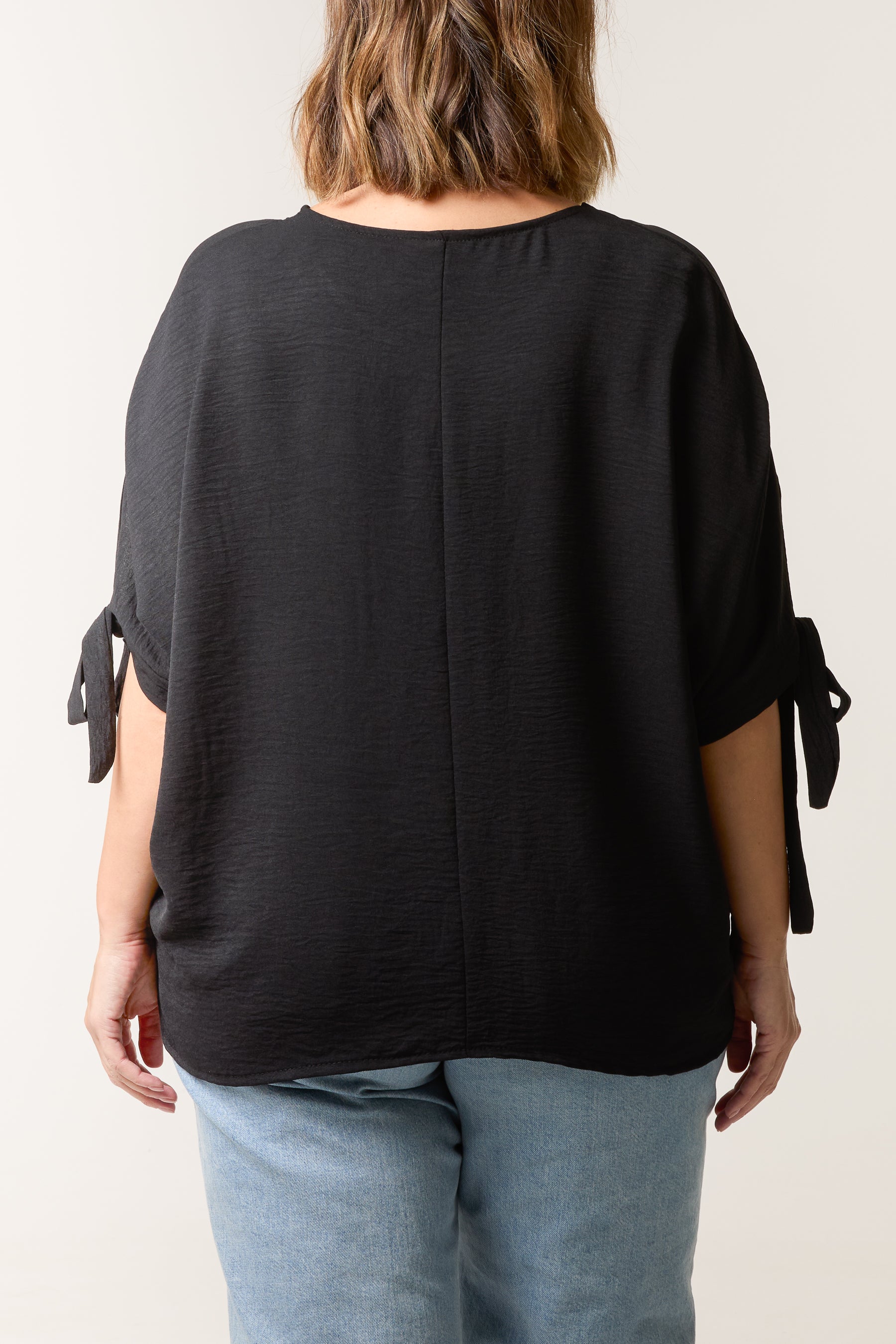 Necklace Bow Sleeve Blouse