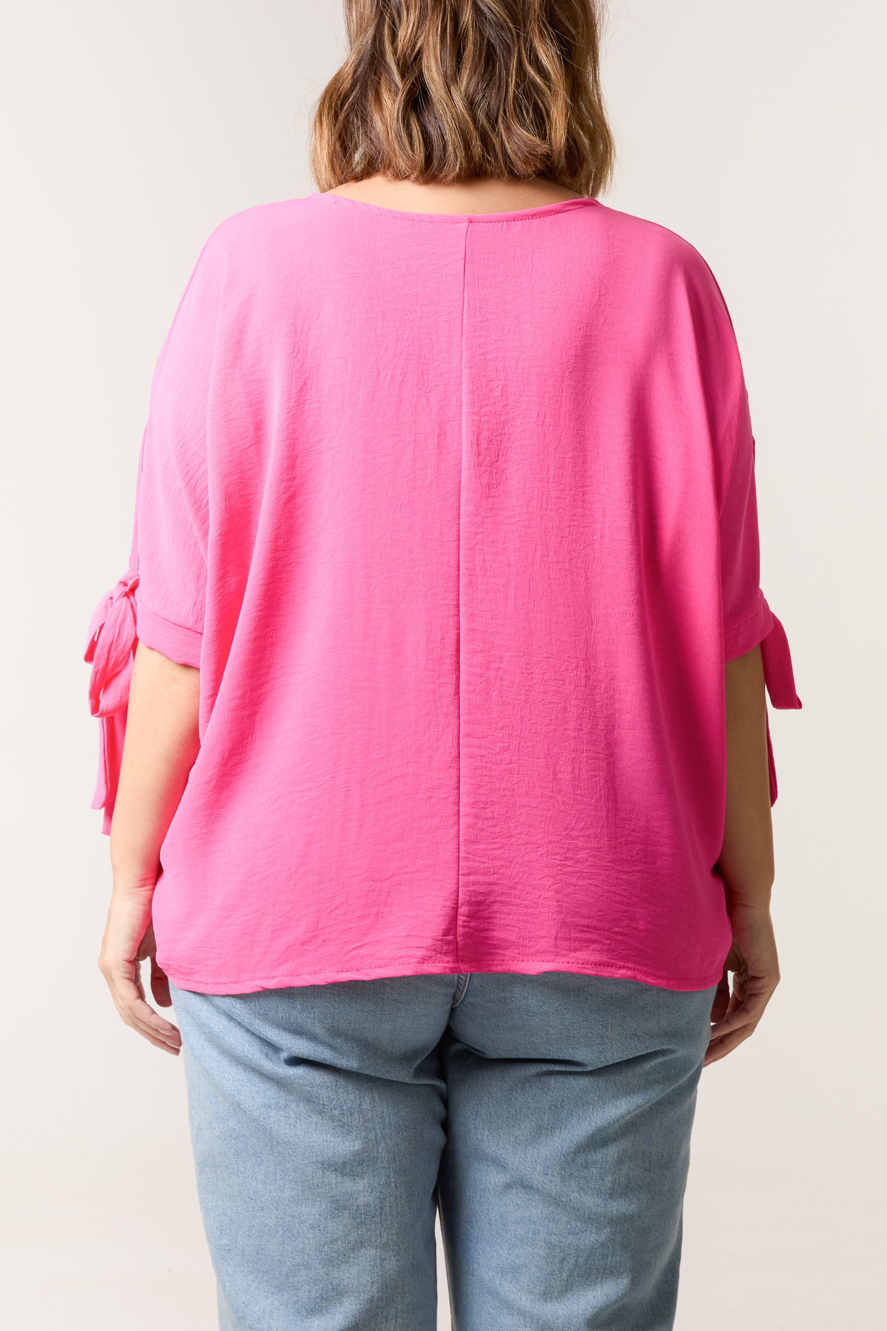 Necklace Bow Sleeve Blouse